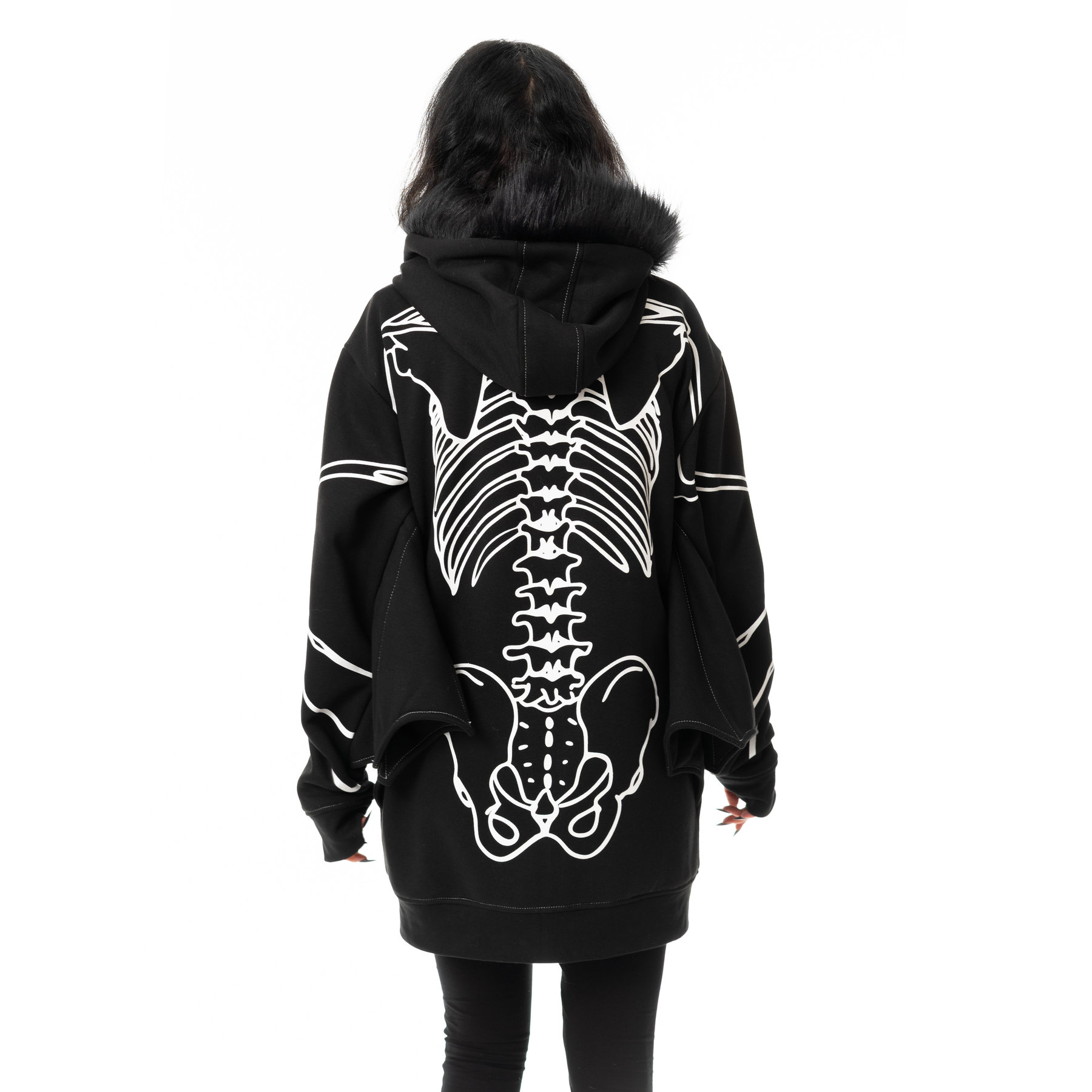 ANATOMY BAT HOOD – BLACK