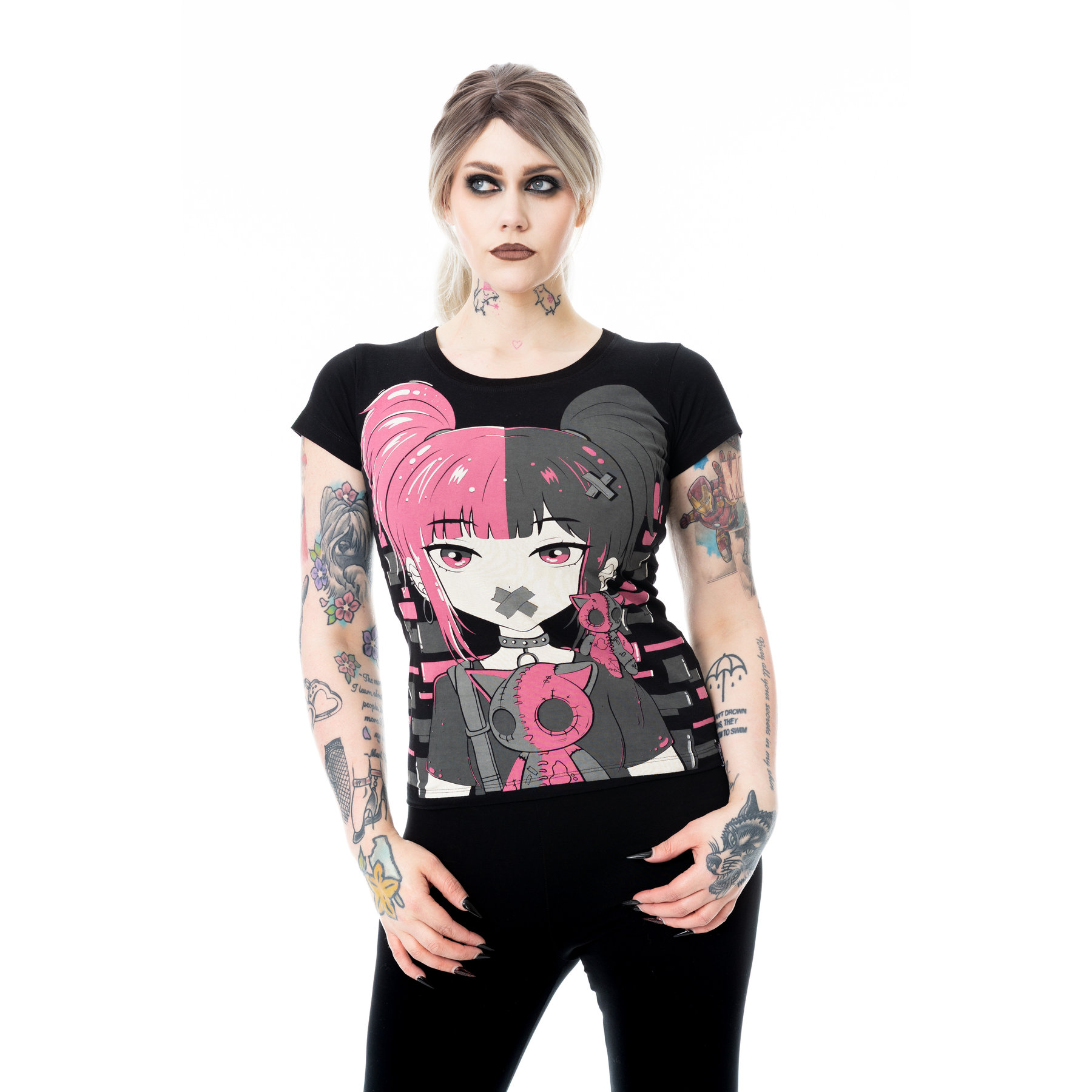 CUTE GOTH T SHIRT – BLACK