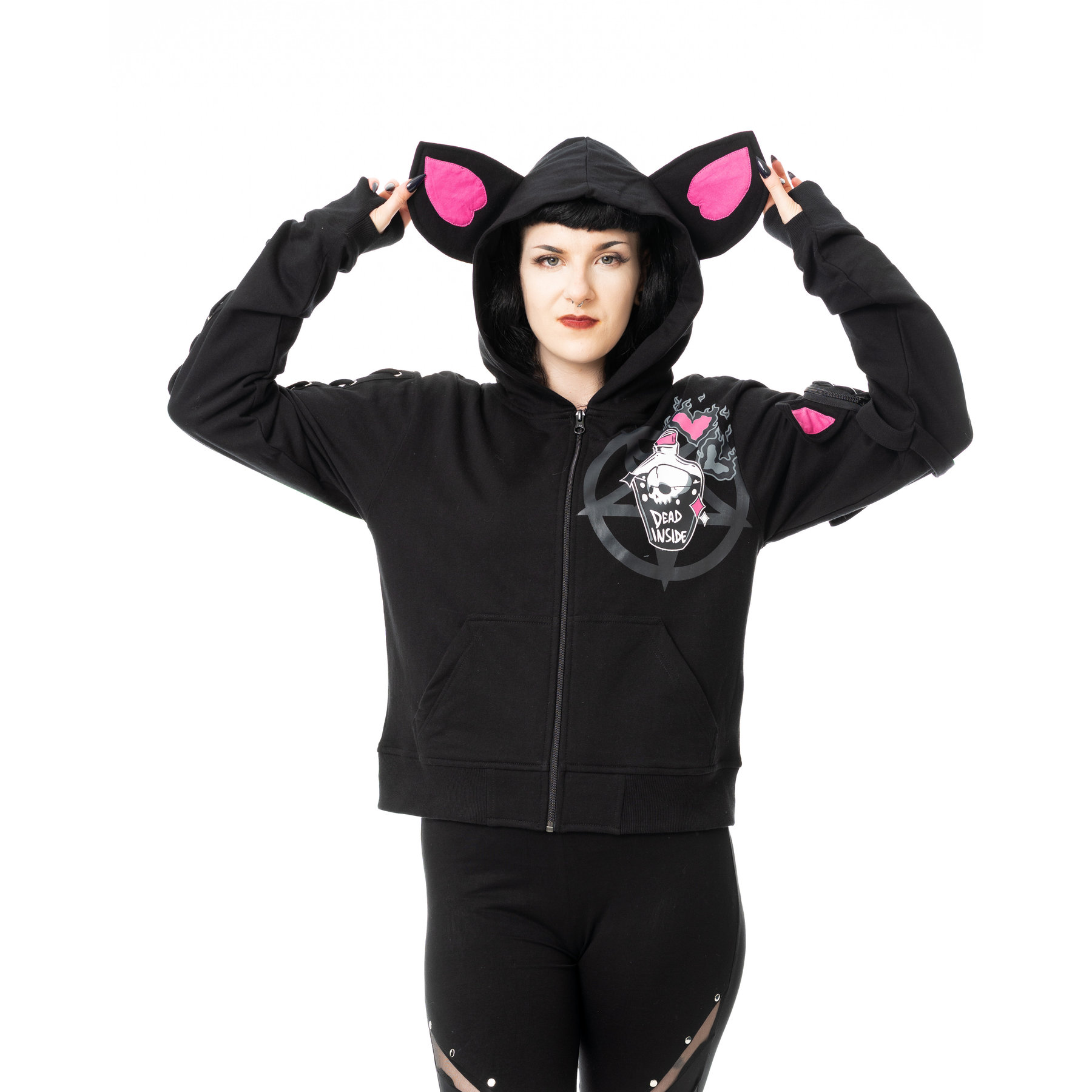 DEATH POTION HOOD – BLACK