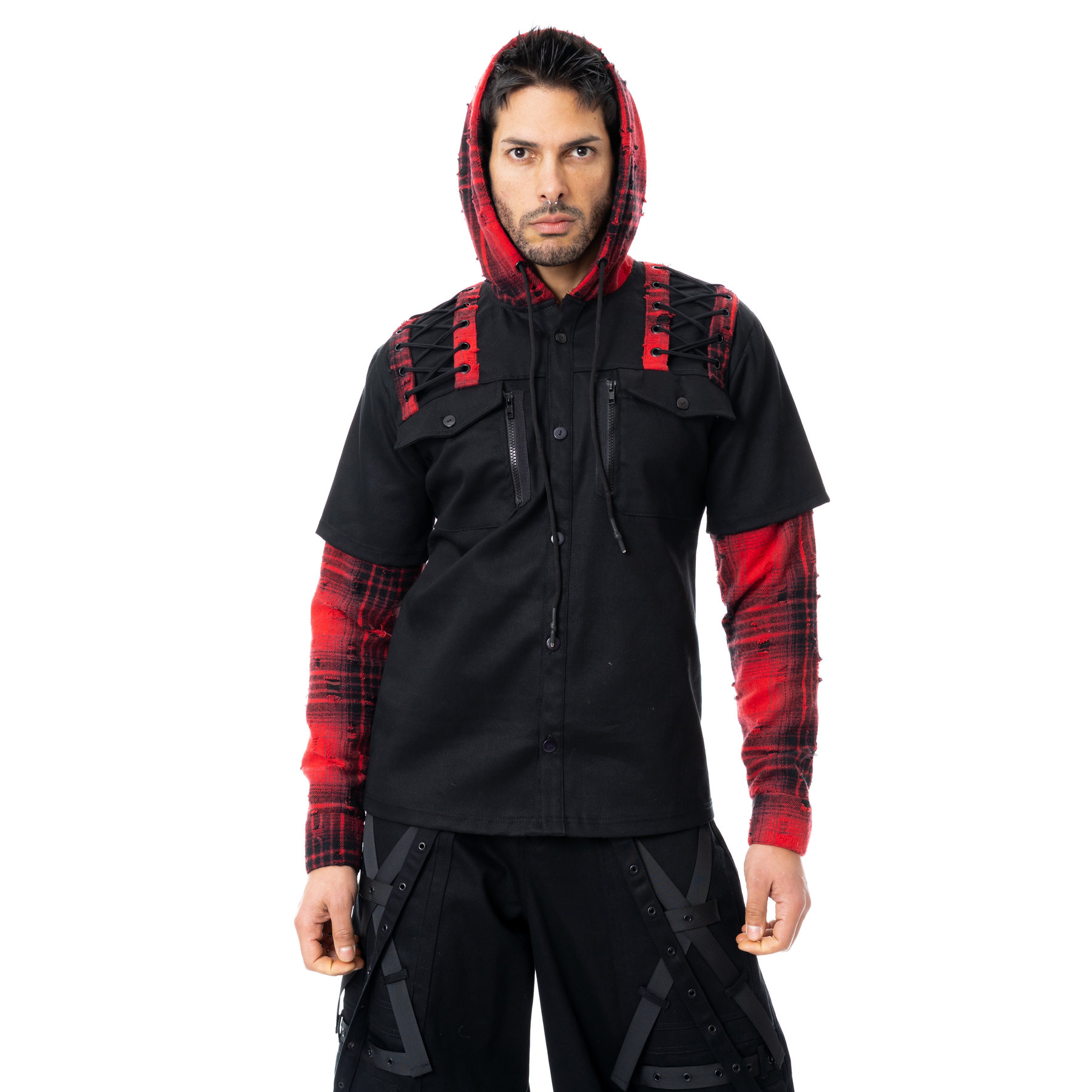 ELLERY SHACKET – BLACK/RED