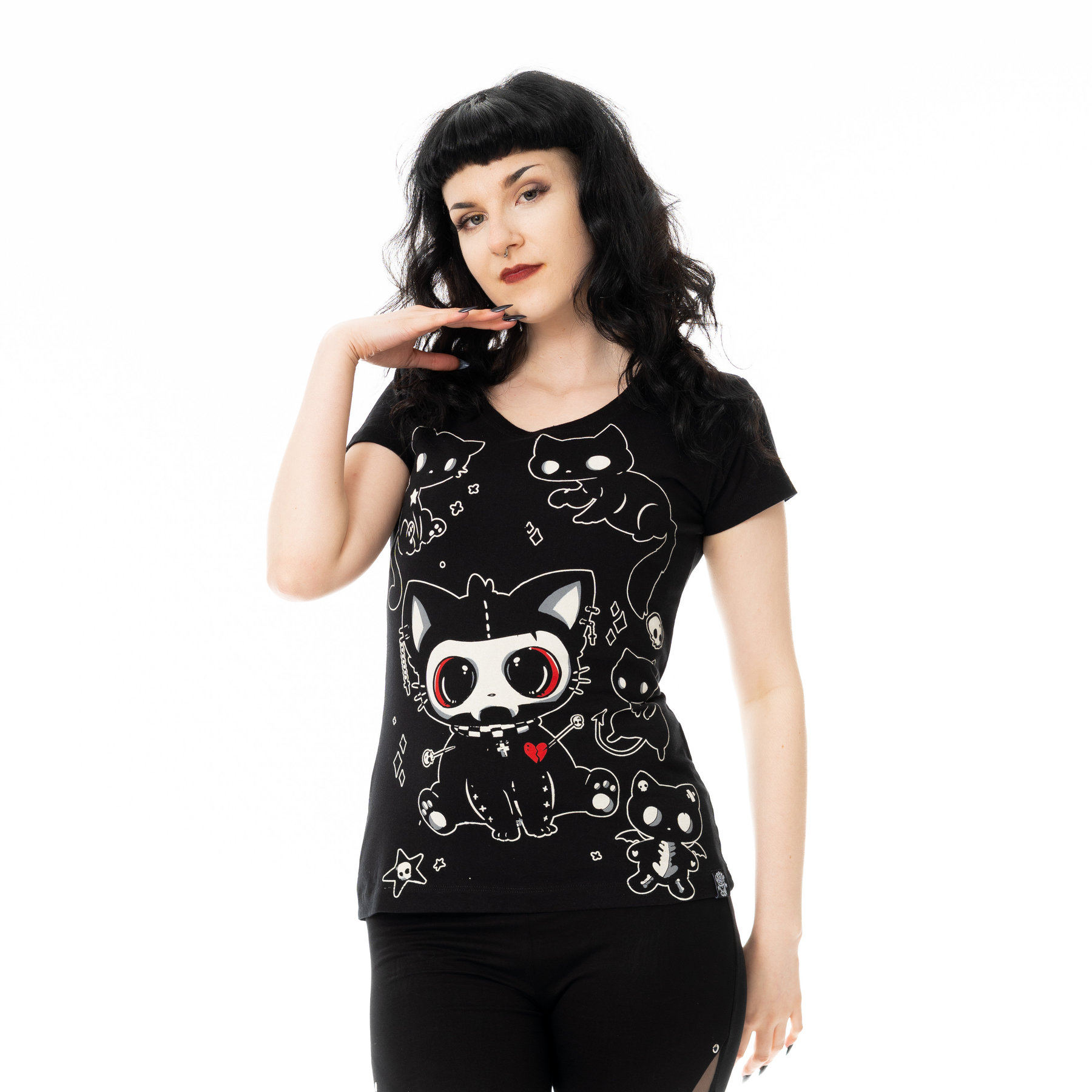PHANTOM KITTY T SHIRT – BLACK