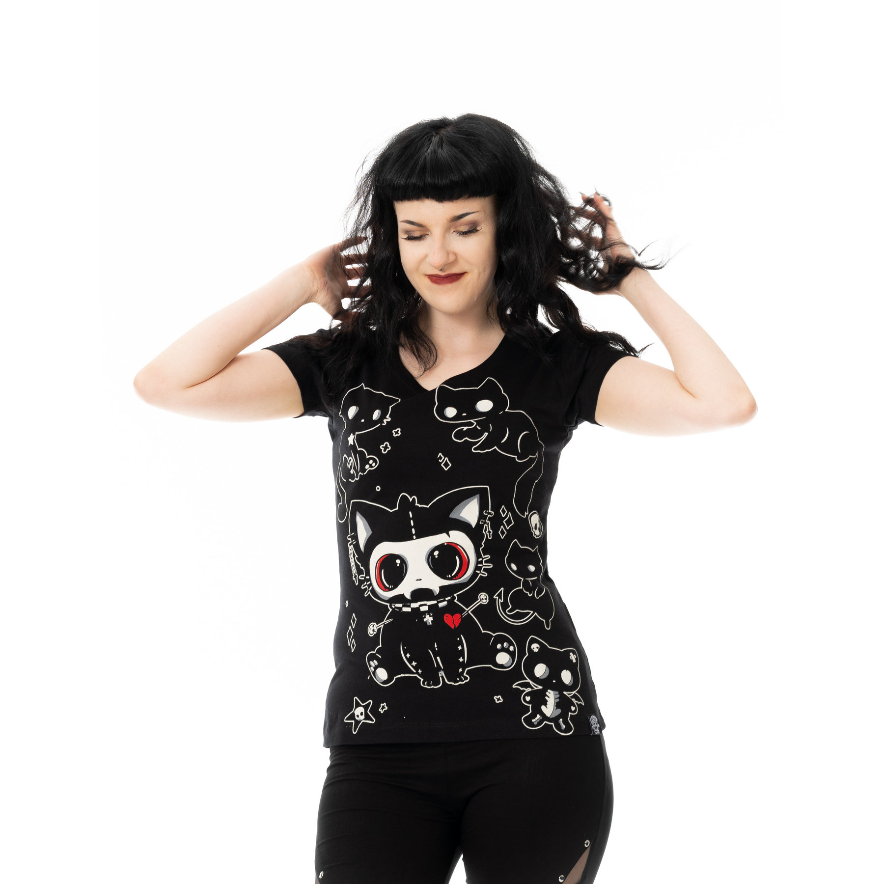PHANTOM KITTY T SHIRT – BLACK