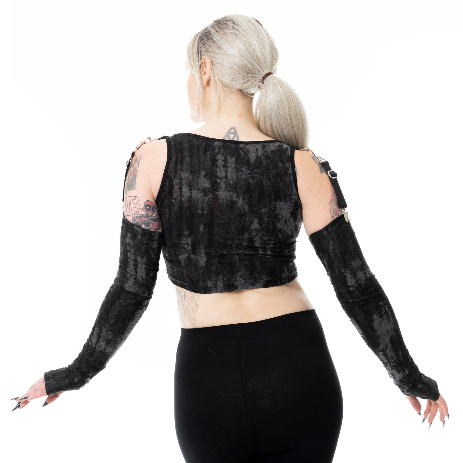 SIGNE TOP – BLACK/GREY