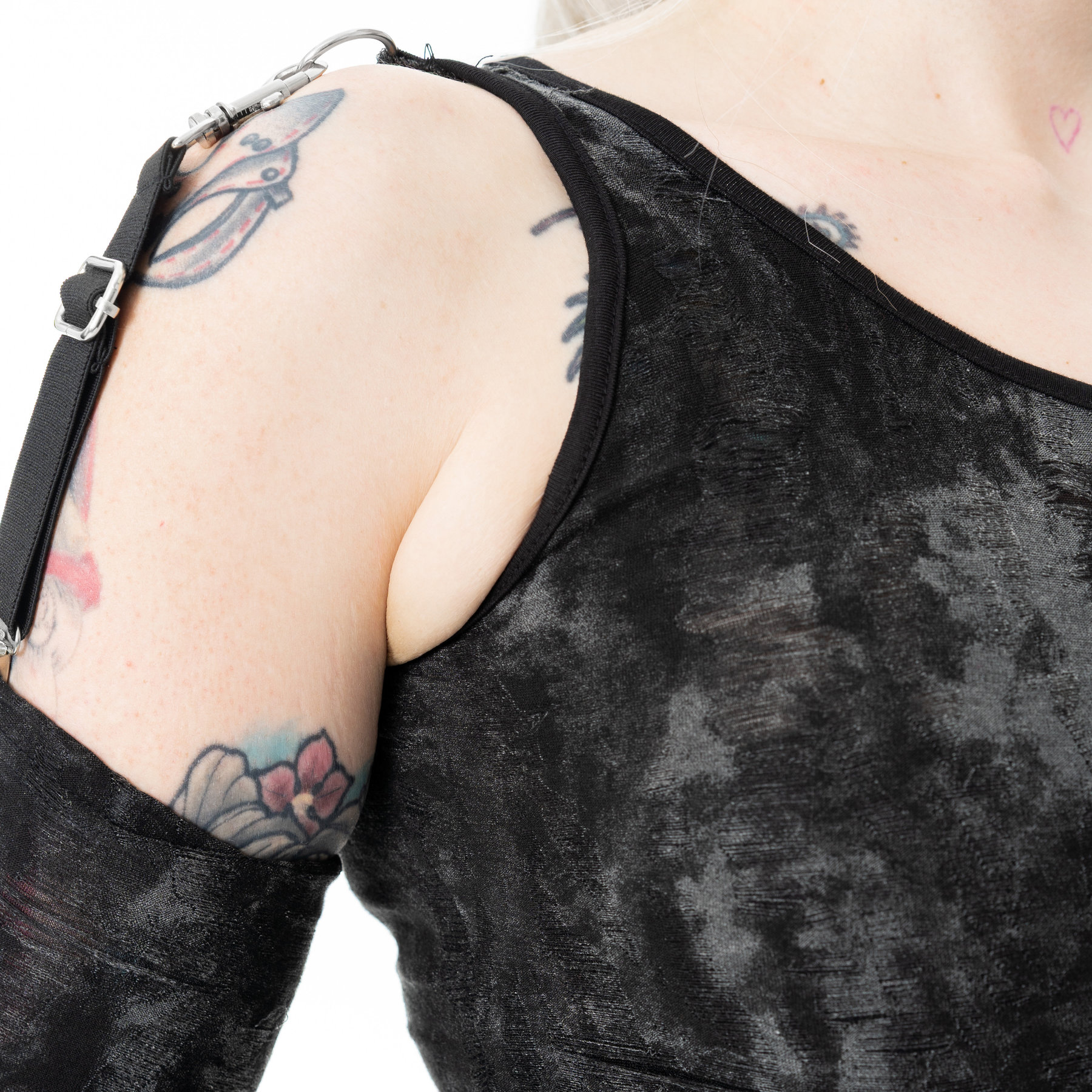 SIGNE TOP – BLACK/GREY