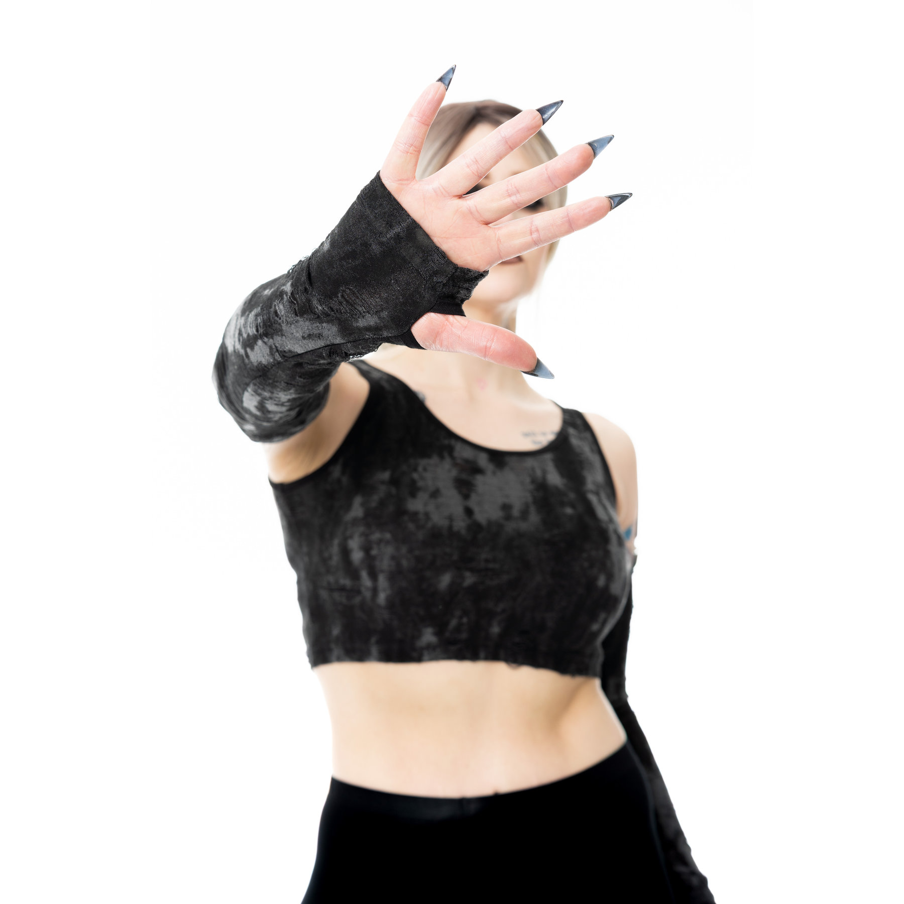 SIGNE TOP – BLACK/GREY