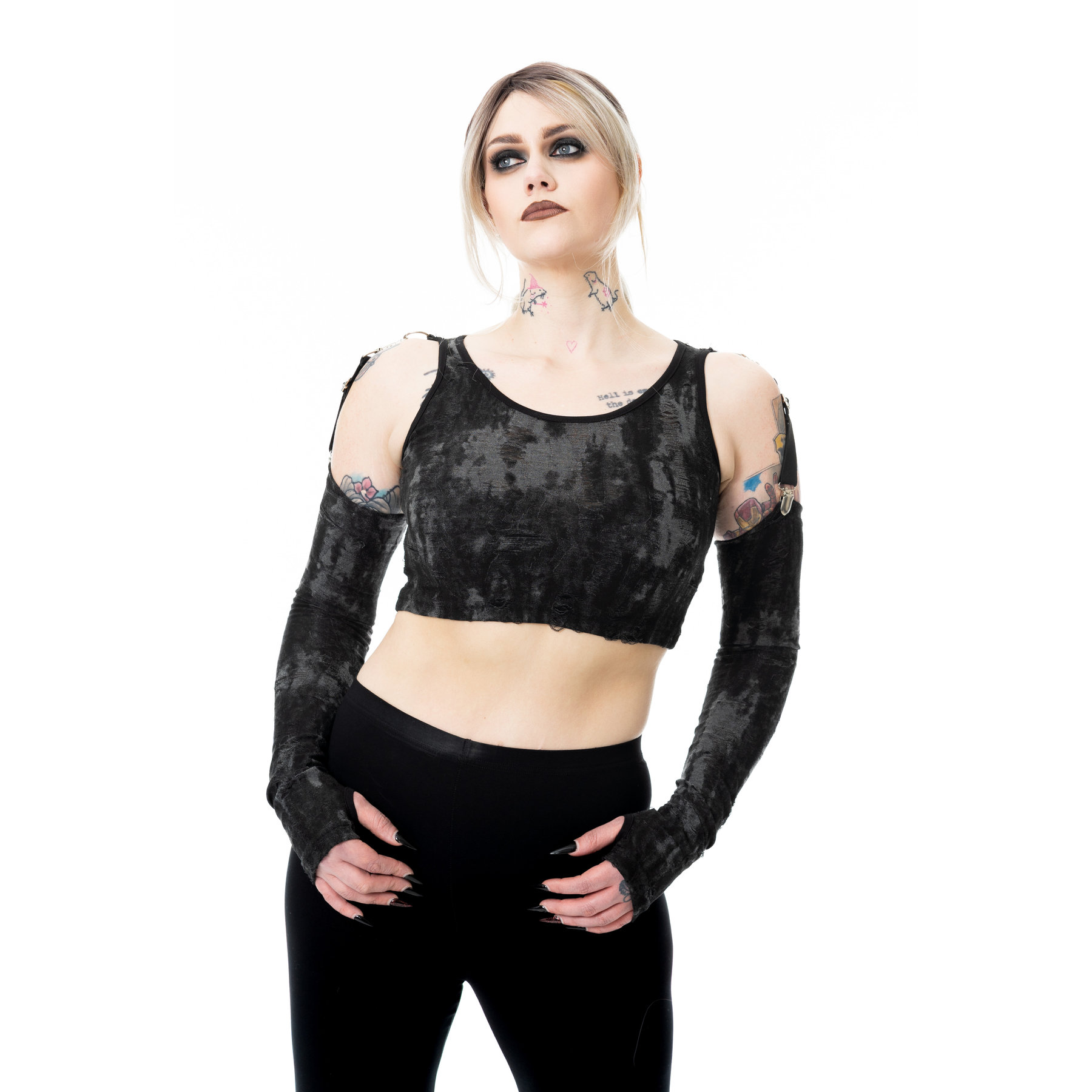 SIGNE TOP – BLACK/GREY