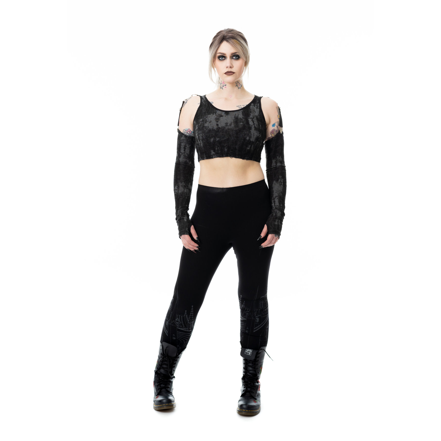 SIGNE TOP – BLACK/GREY