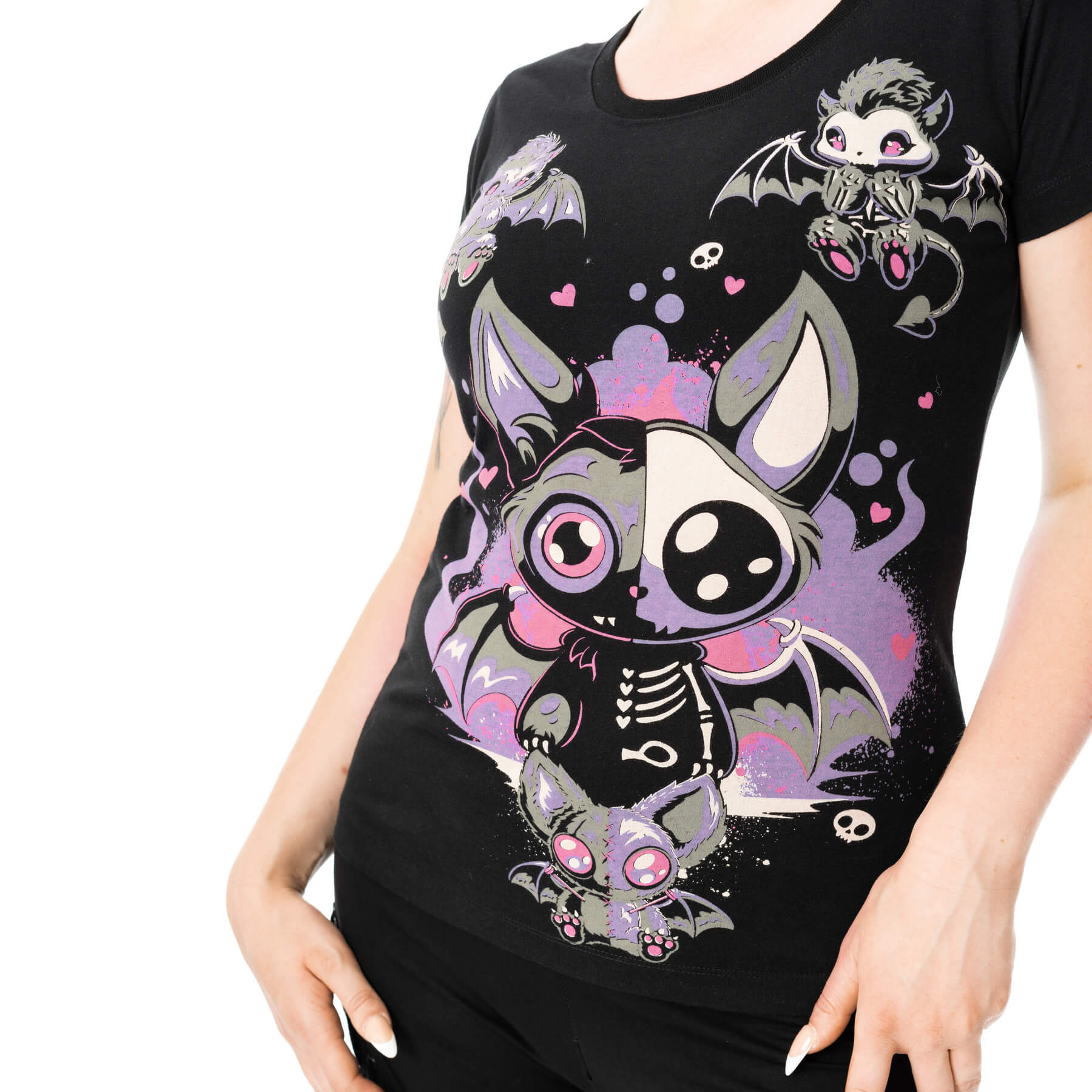 BAT GHOUL T SHIRT – BLACK