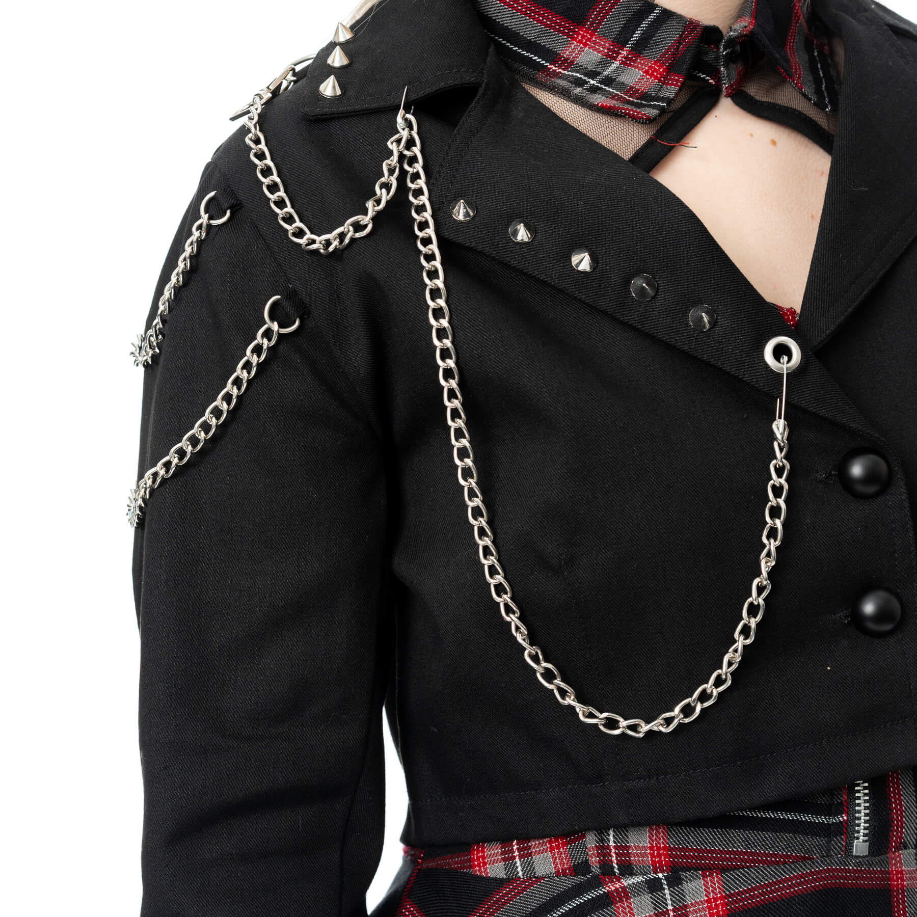 CERISE JACKET – BLACK/BLACK CHECK