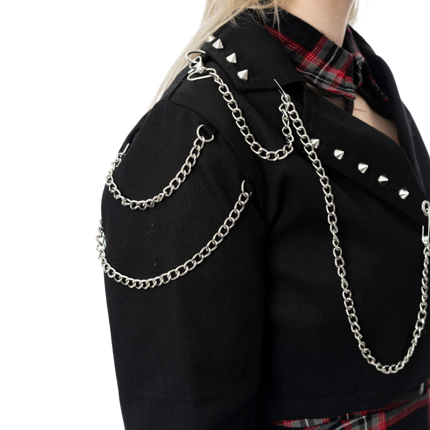 CERISE JACKET – BLACK/BLACK CHECK