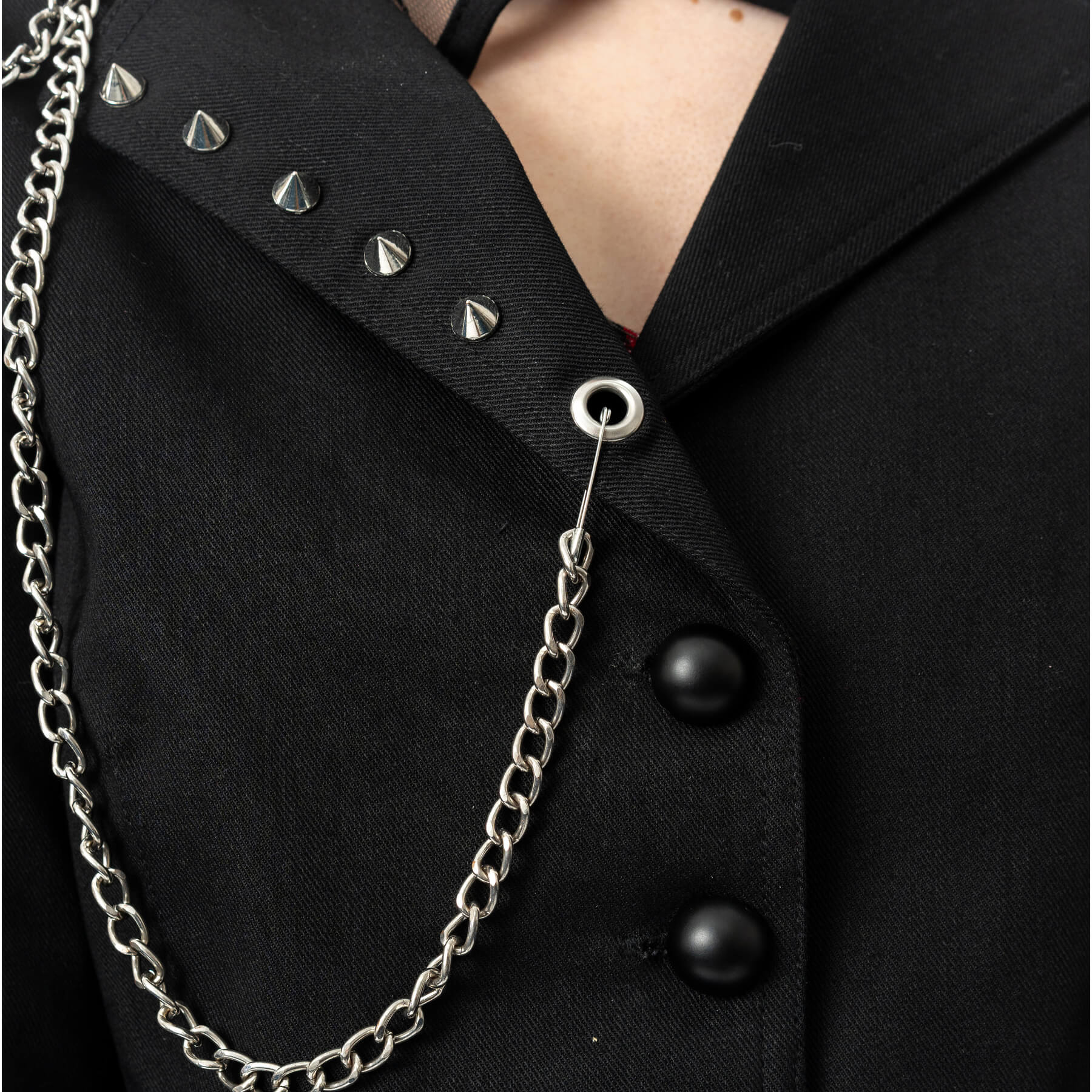 CERISE JACKET – BLACK/BLACK CHECK