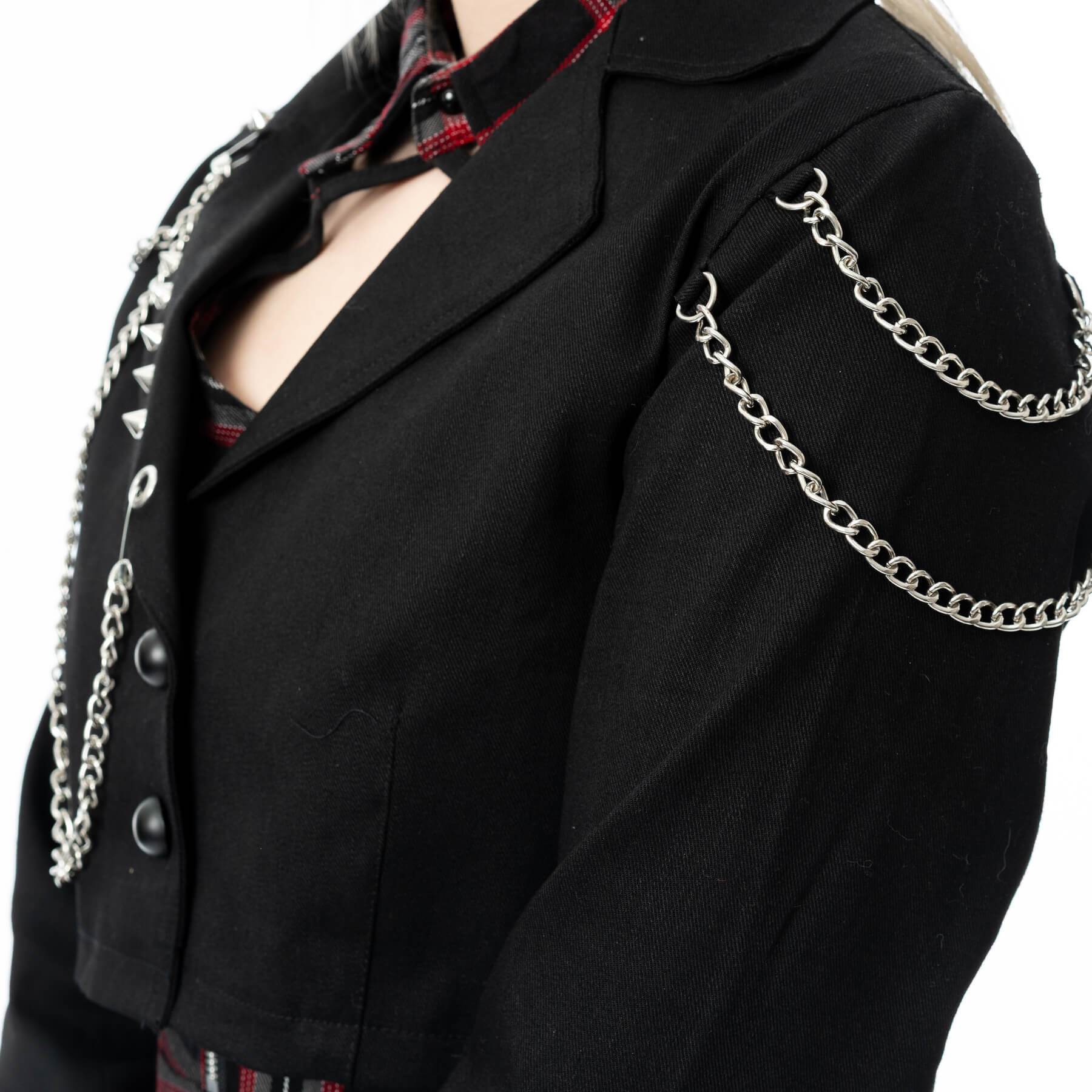 CERISE JACKET – BLACK/BLACK CHECK