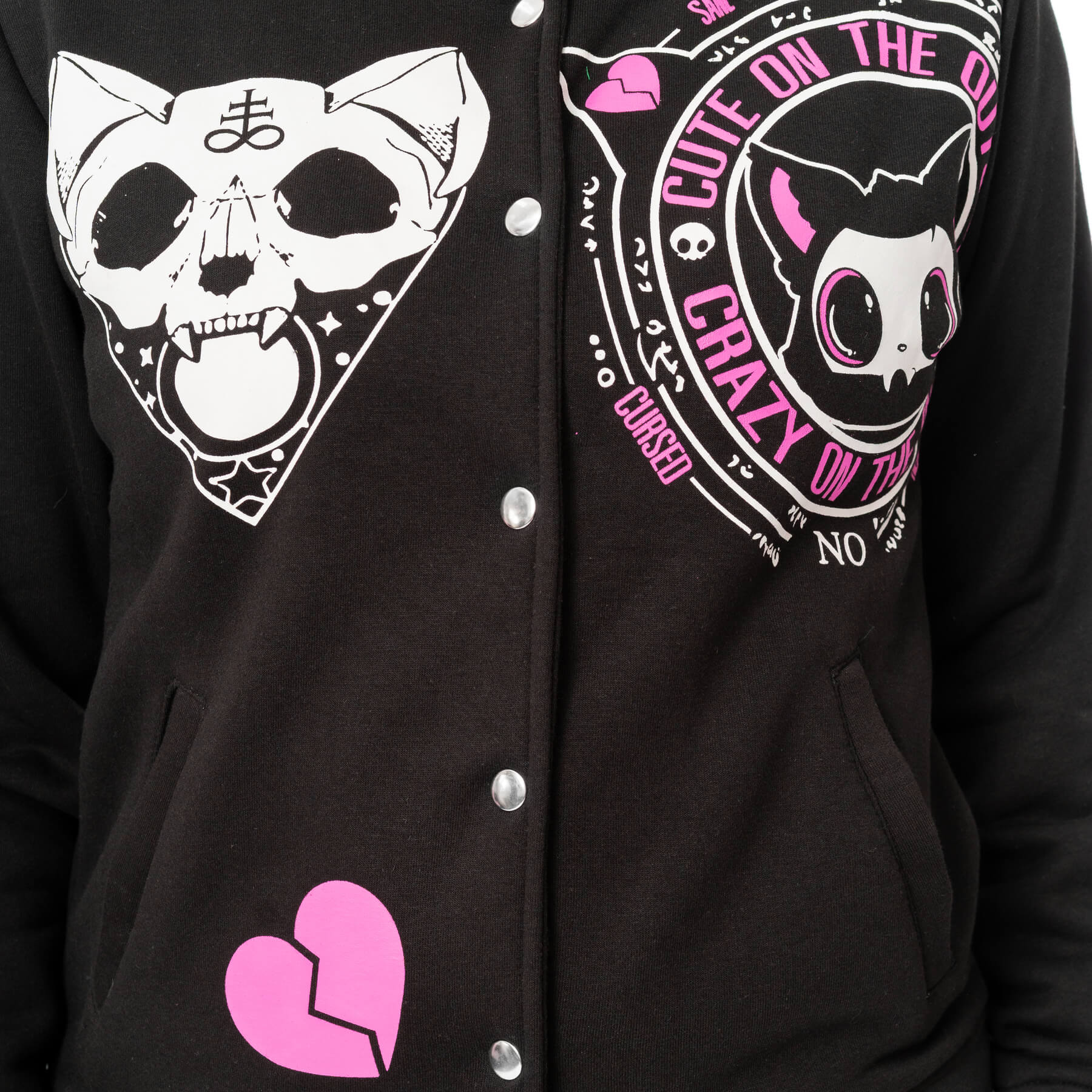 CRAZY ON THE INSIDE VARSITY JACKET – BLACK