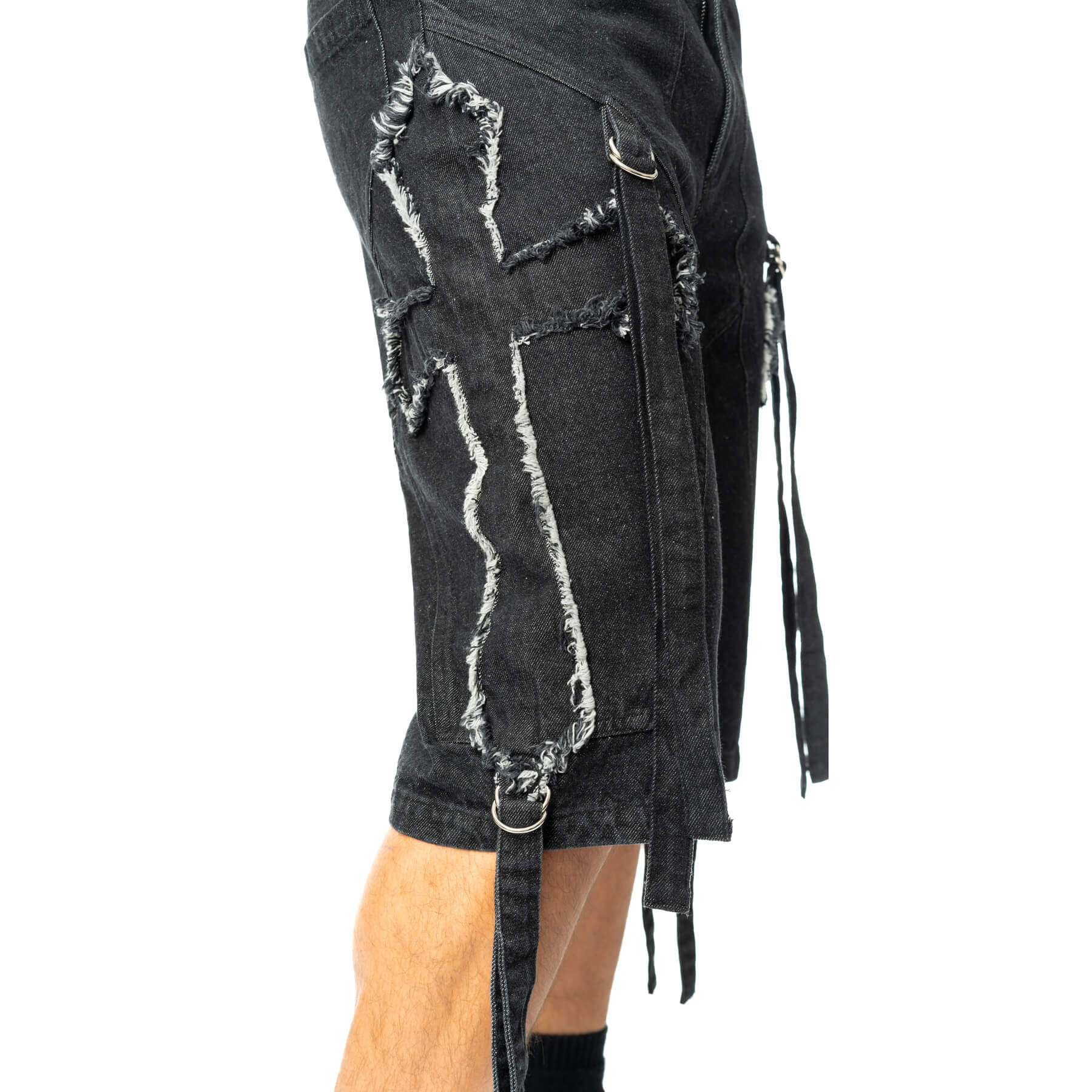 CRUX NOCTIS SHORTS – BLACK STONEWASH