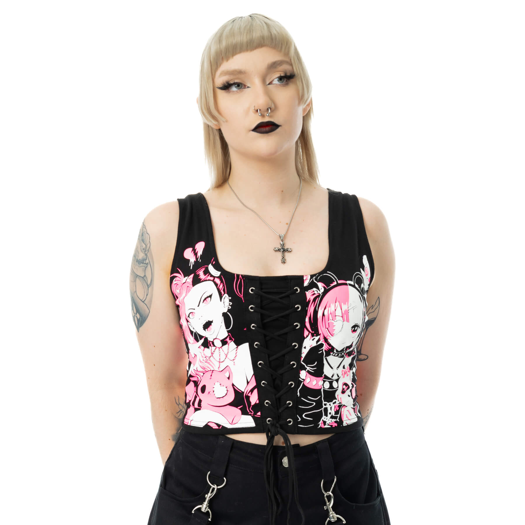 DOLLHOUSE DETENTION TOP – BLACK