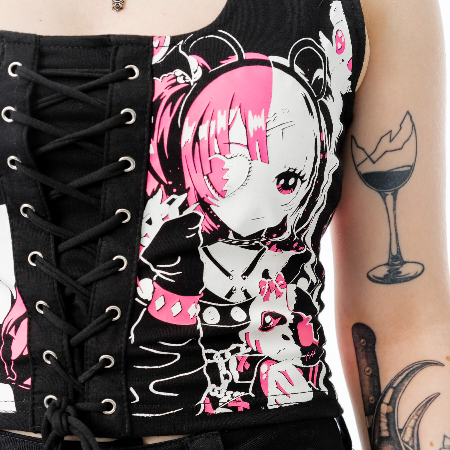 DOLLHOUSE DETENTION TOP – BLACK