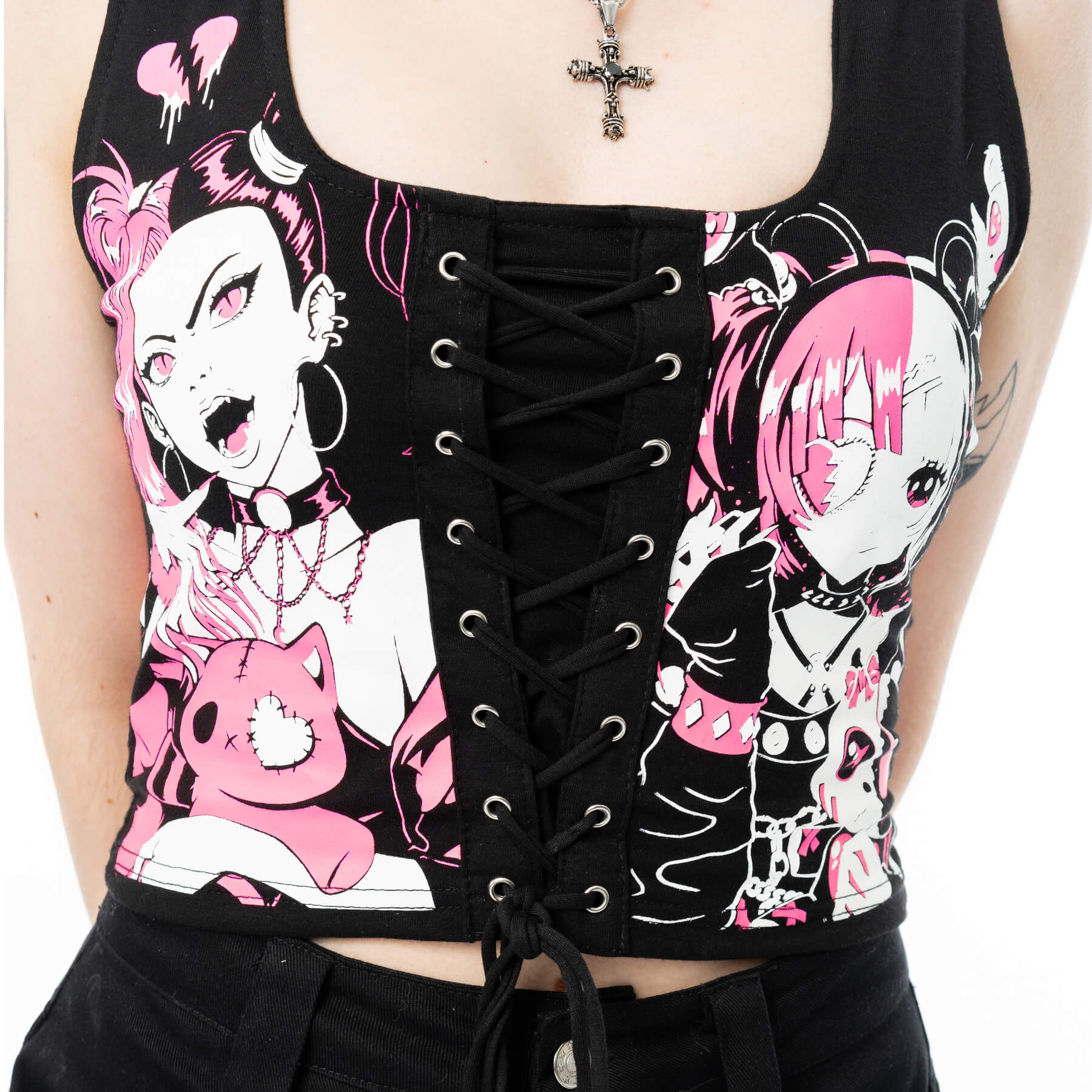 DOLLHOUSE DETENTION TOP – BLACK
