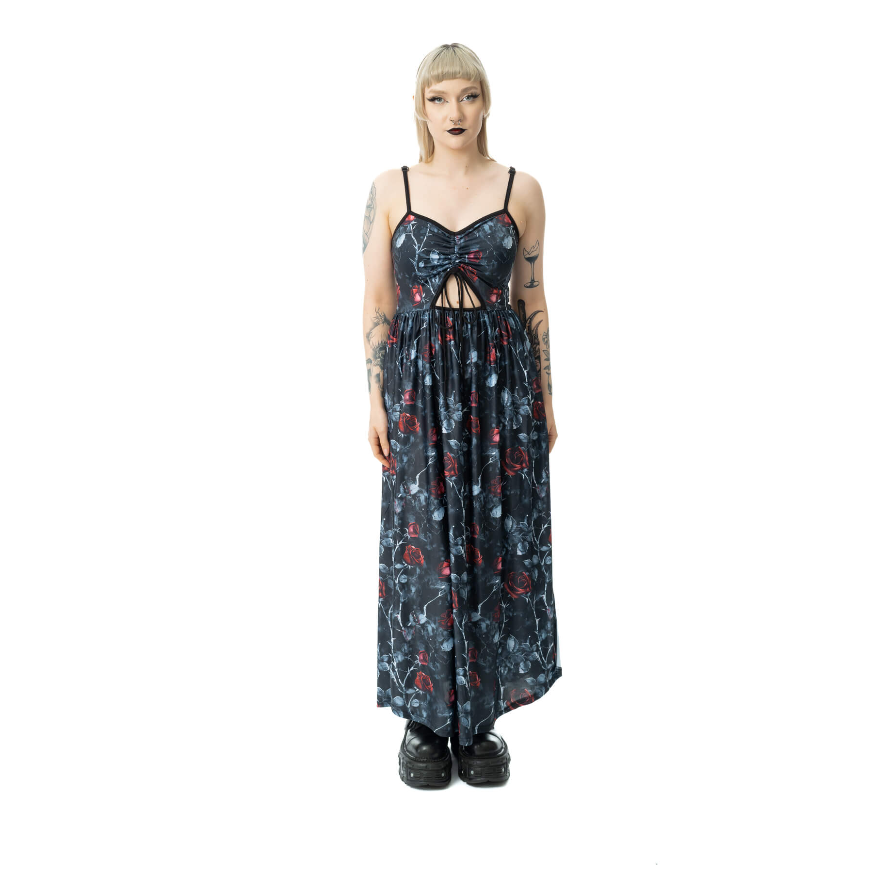 GRAVEYARD BLOOM DRESS – BLACK