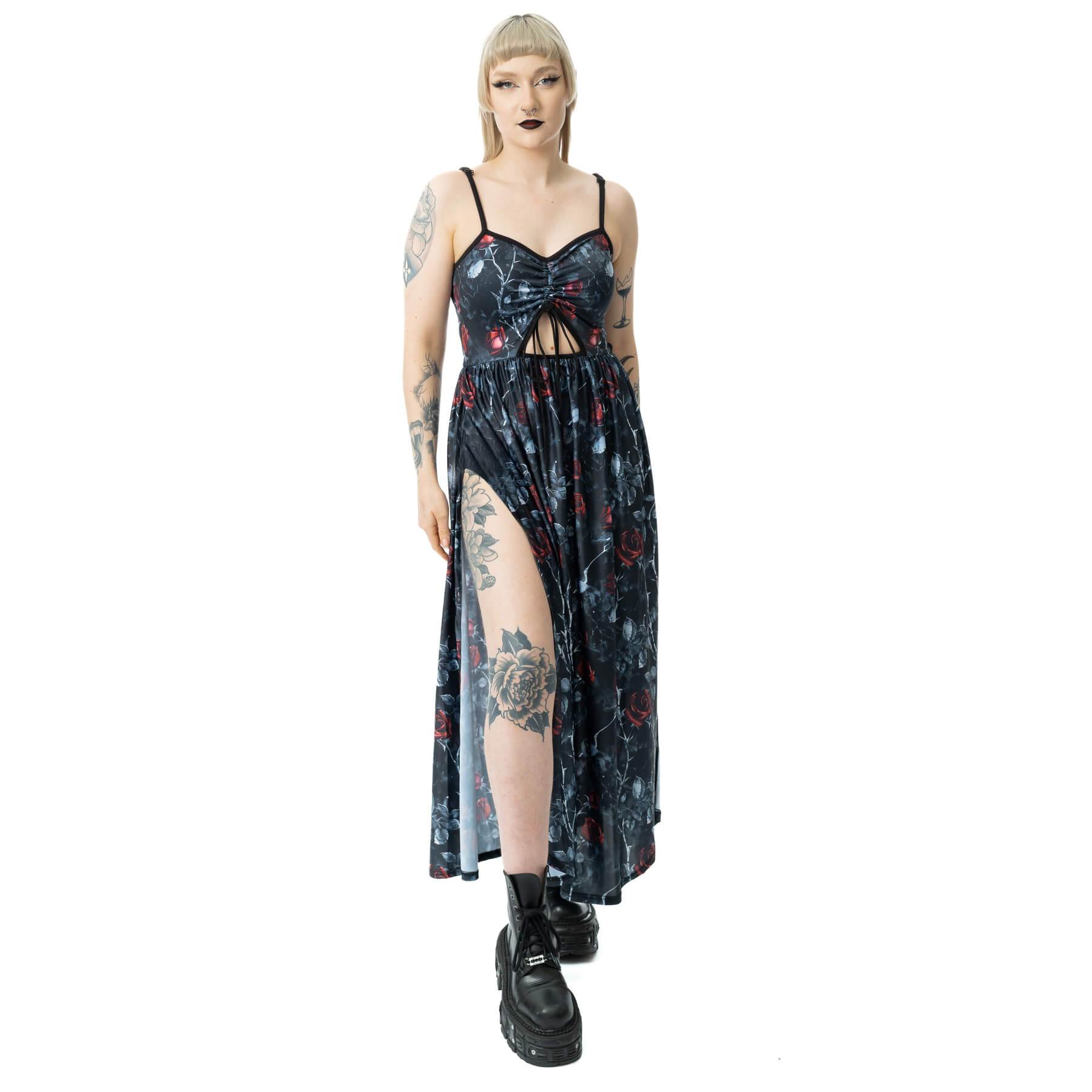 GRAVEYARD BLOOM DRESS – BLACK