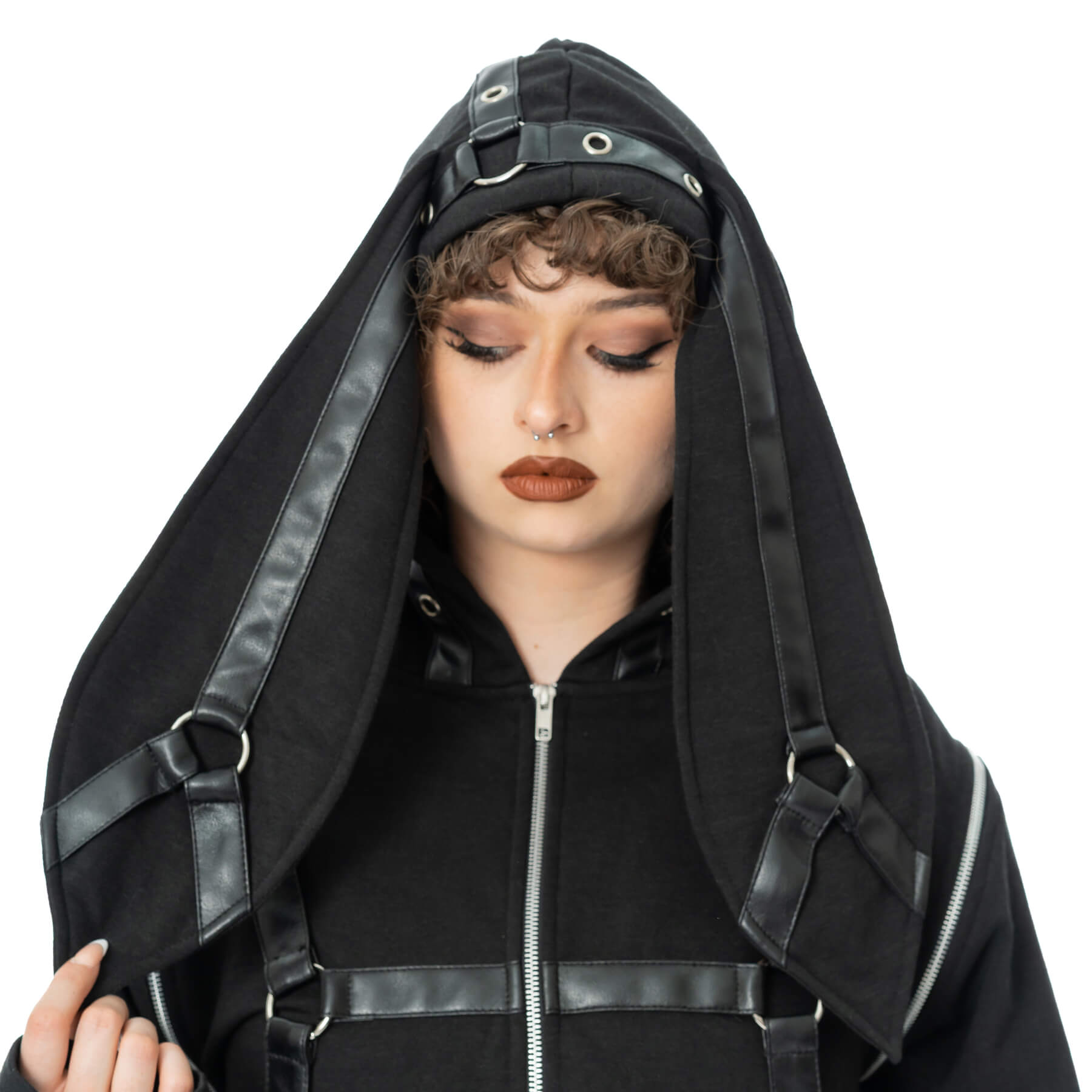 GRIM BUNNY HOOD – BLACK