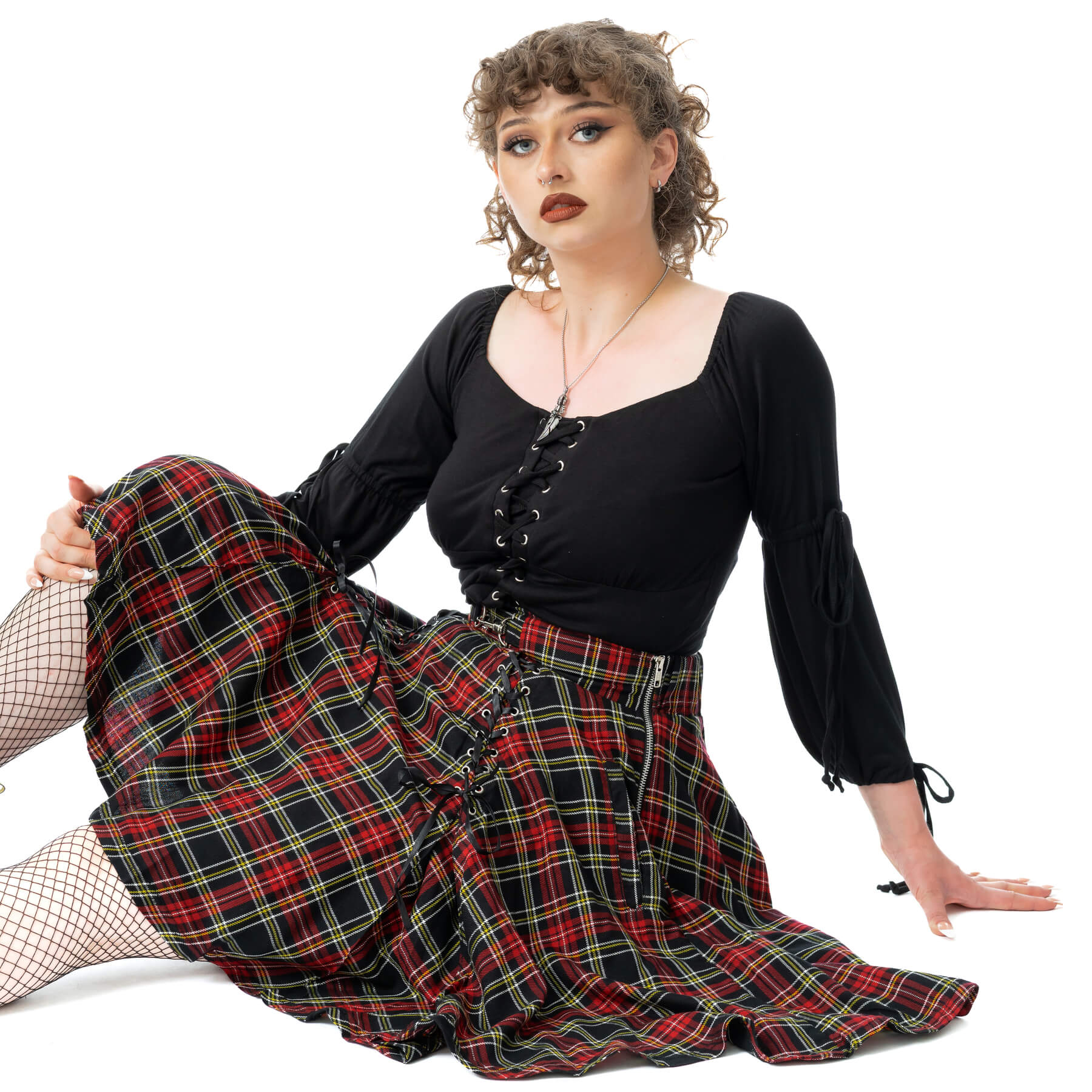 HELENI SKIRT – BLACK CHECK
