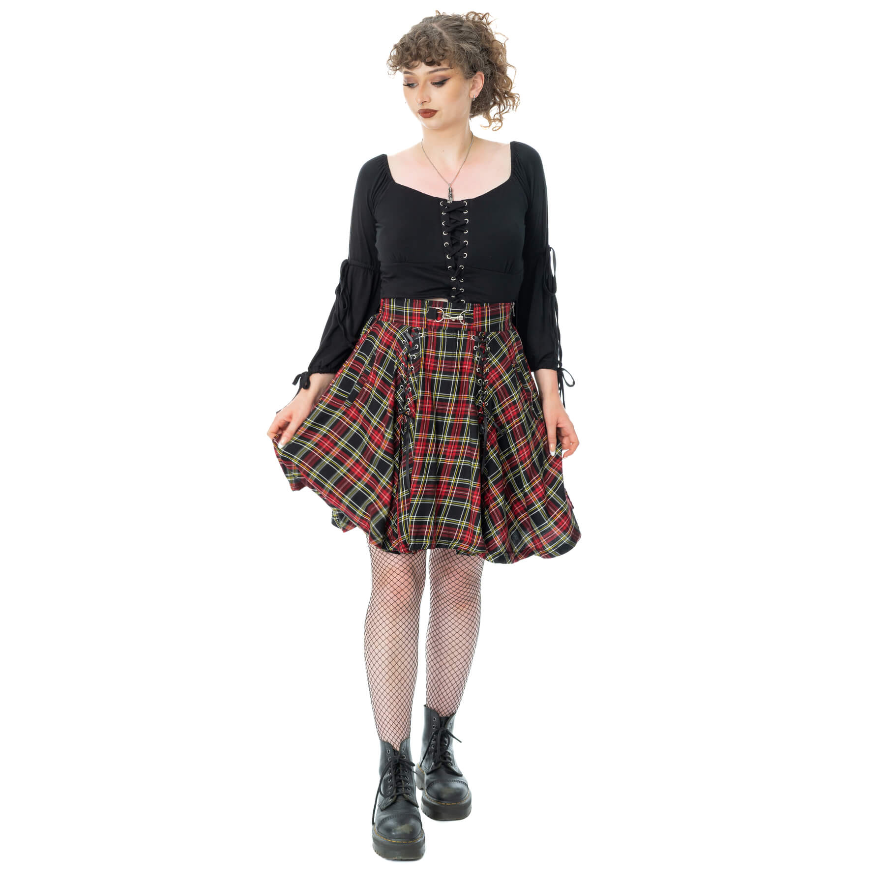 HELENI SKIRT – BLACK CHECK