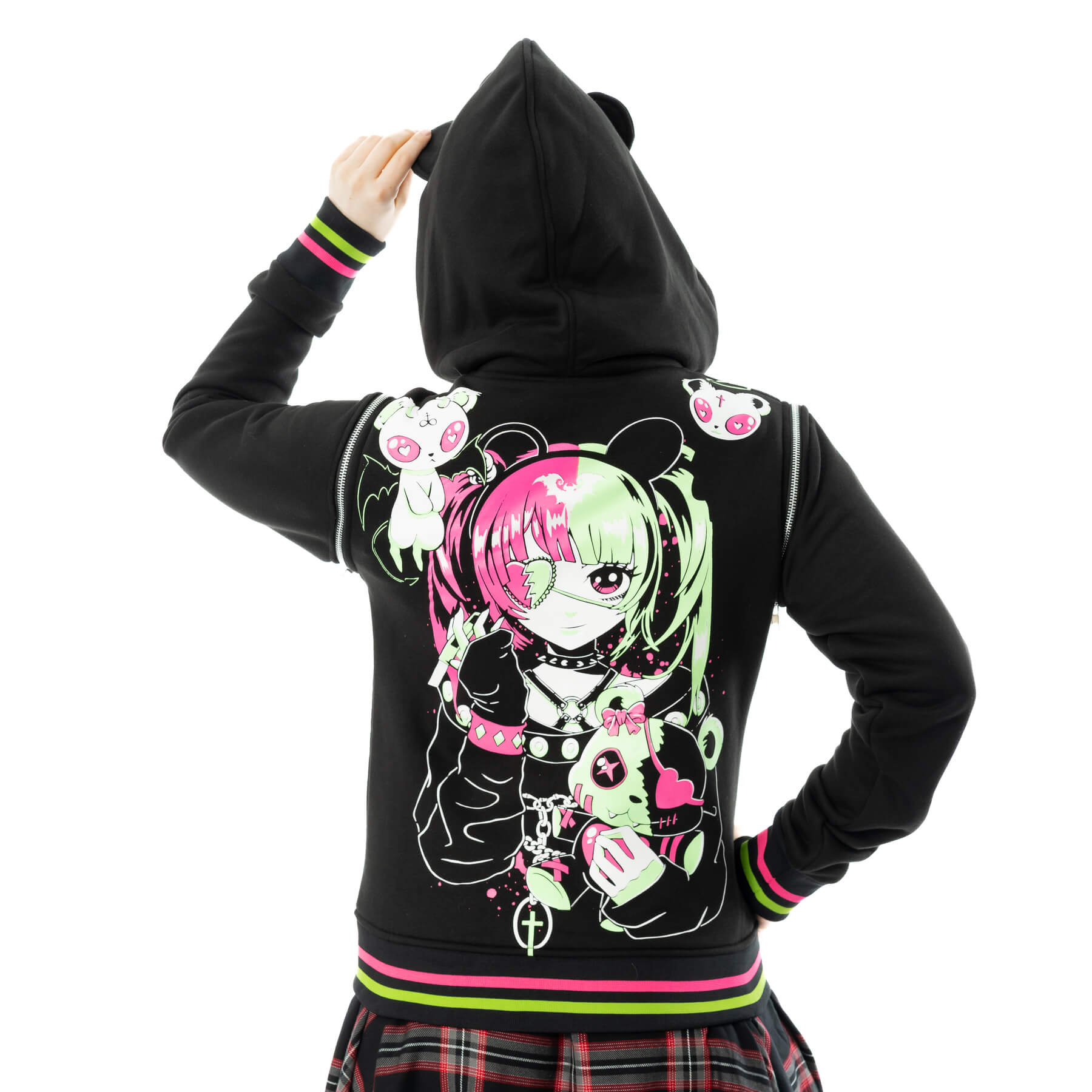 HEX BEAR VARSITY JACKET – BLACK