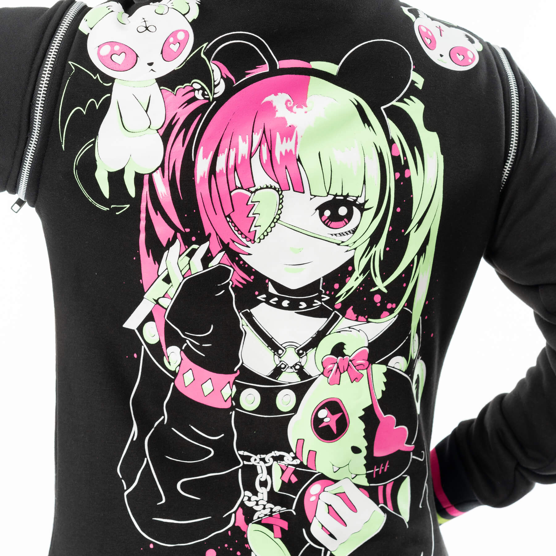 HEX BEAR VARSITY JACKET – BLACK