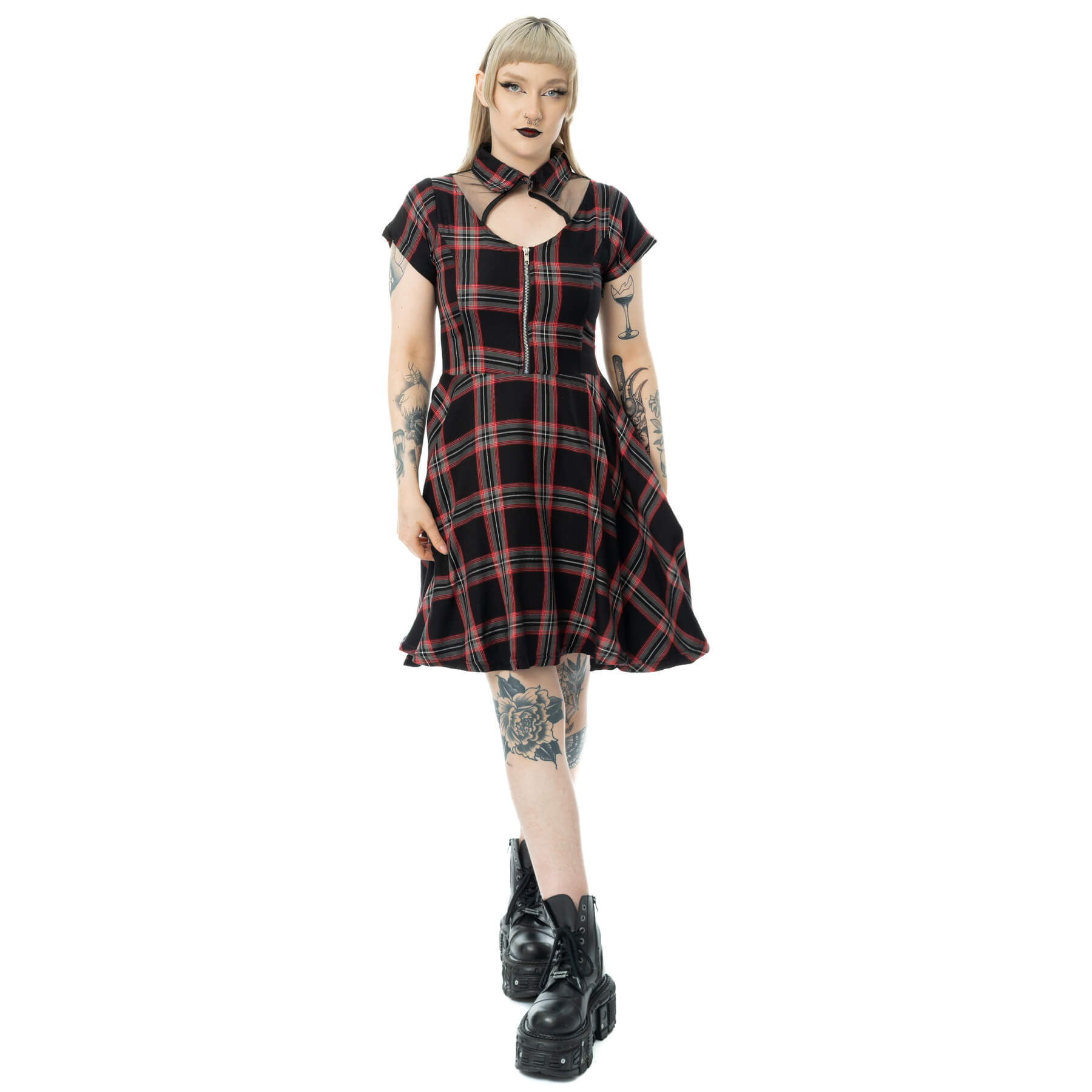 PHANTOM HIGHLANDER DRESS – BLACK TARTAN