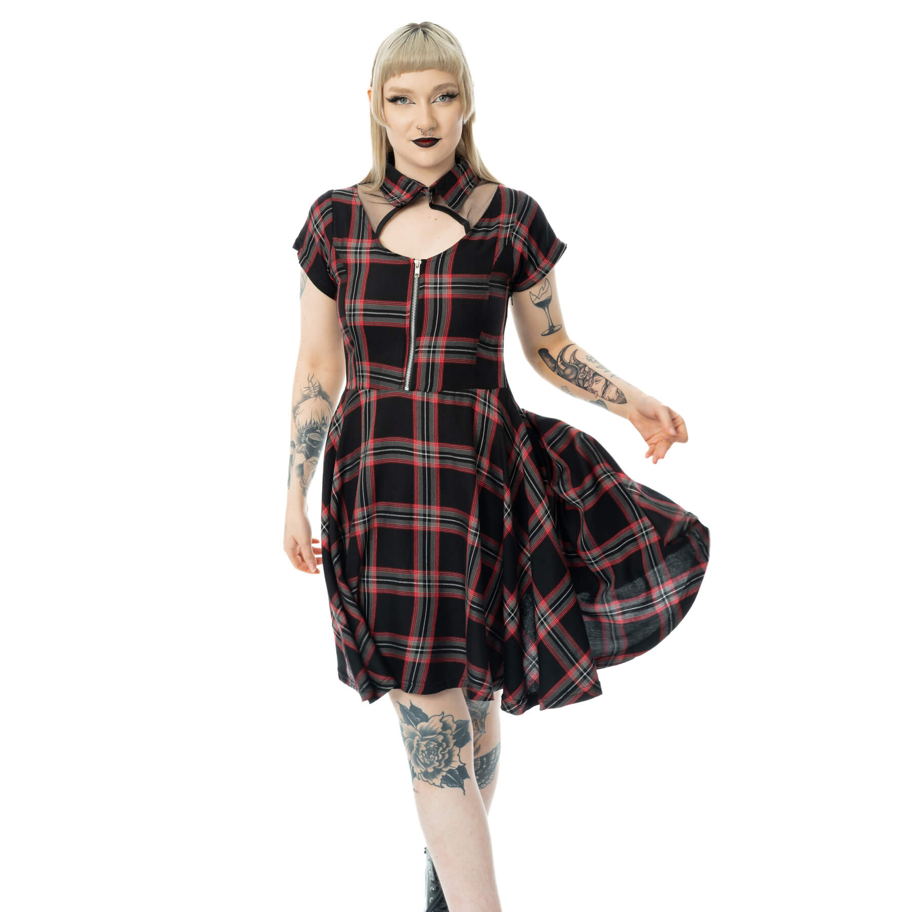 PHANTOM HIGHLANDER DRESS – BLACK TARTAN