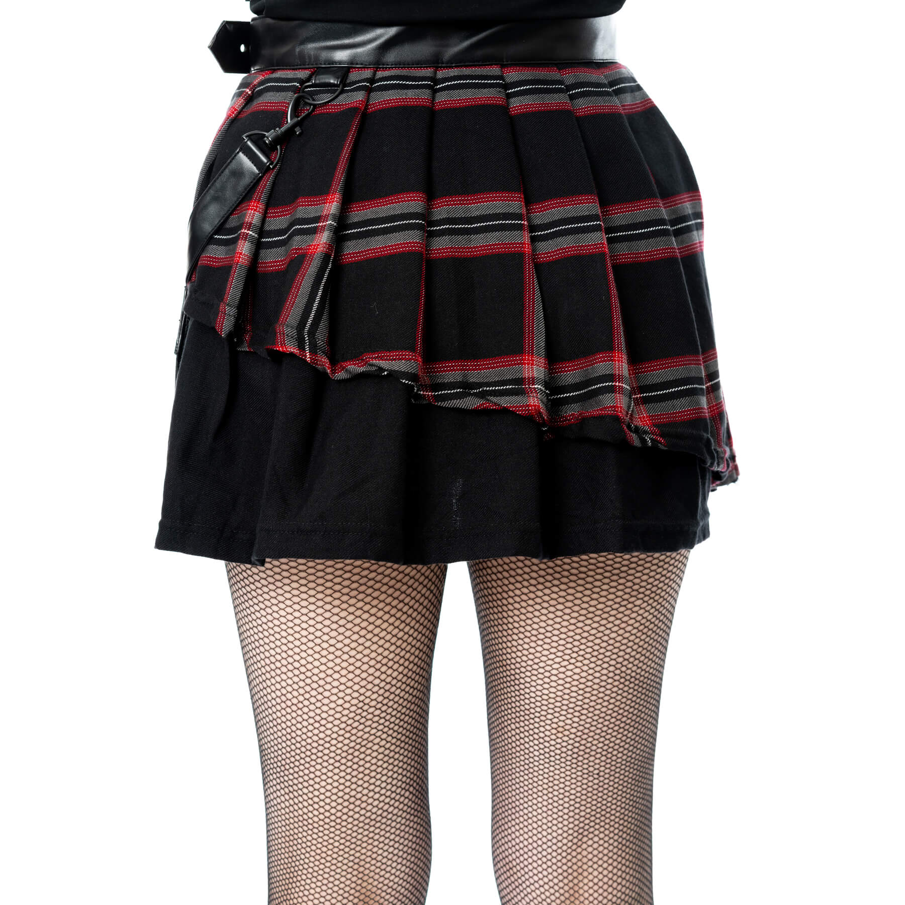 PHANTOM HIGHLANDER SKIRT – BLACK/BLACK TARTAN