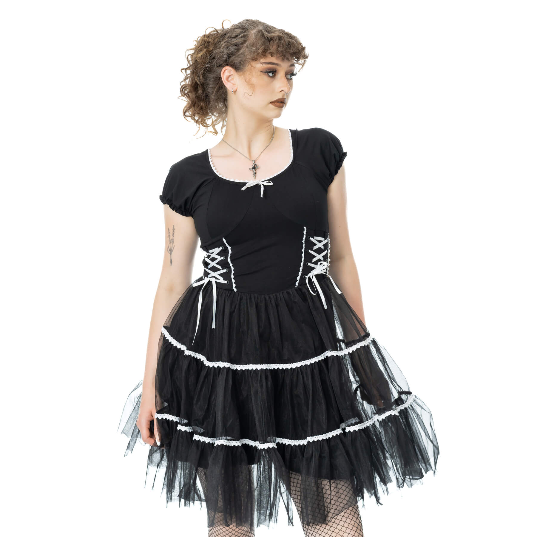 PHANTOM WALTZ DRESS – BLACK/WHITE