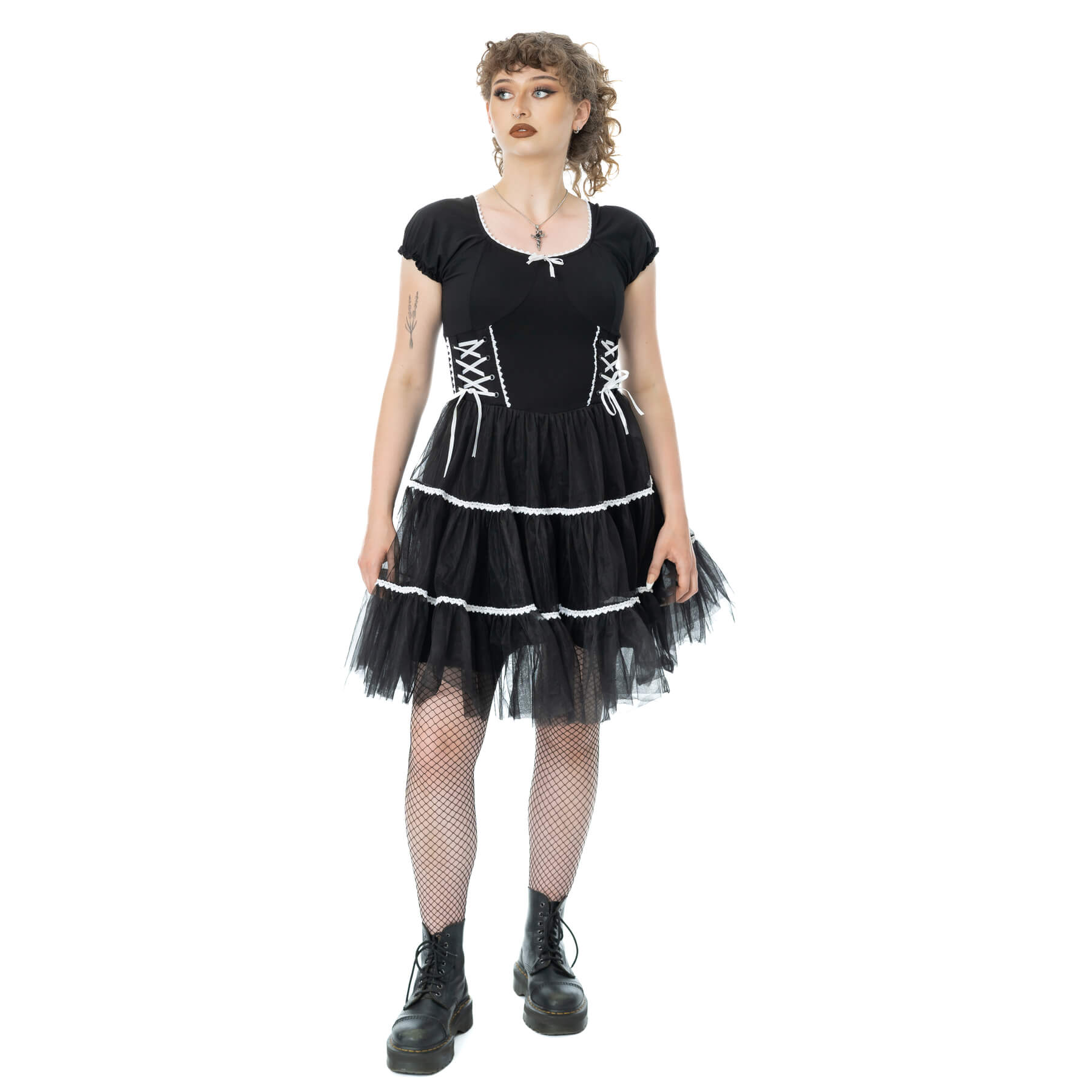 PHANTOM WALTZ DRESS – BLACK/WHITE