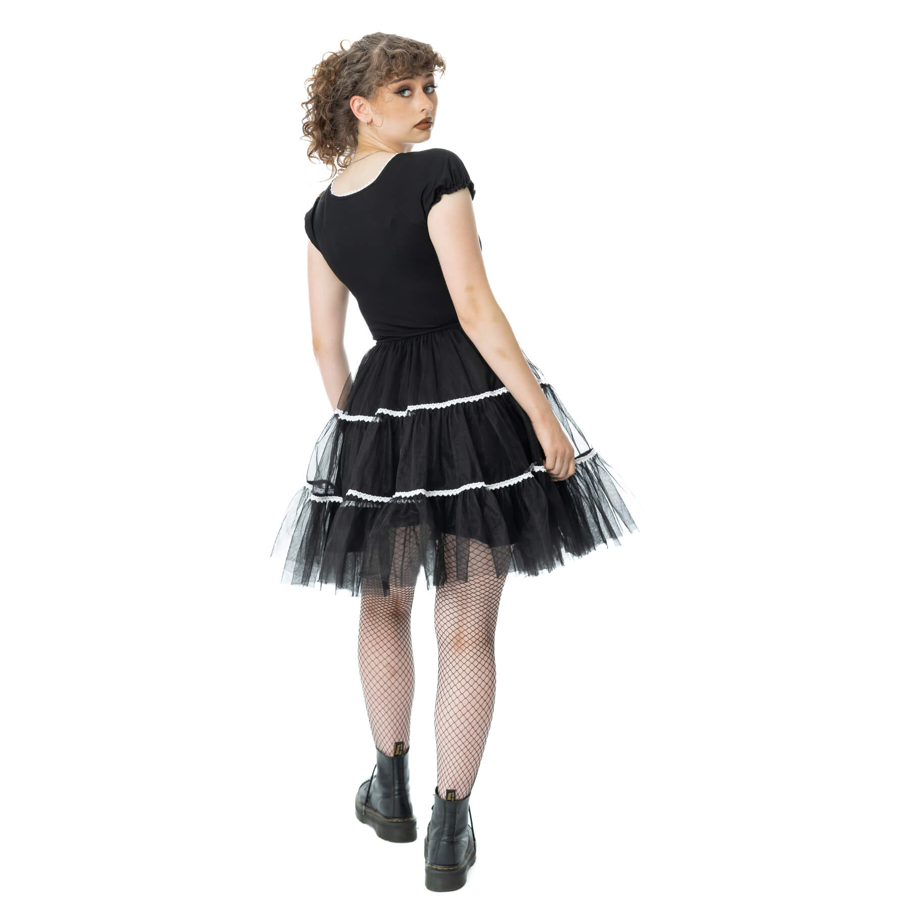 PHANTOM WALTZ DRESS – BLACK/WHITE
