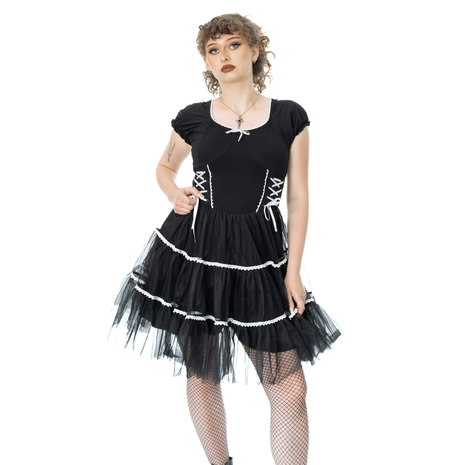 PHANTOM WALTZ DRESS – BLACK/WHITE
