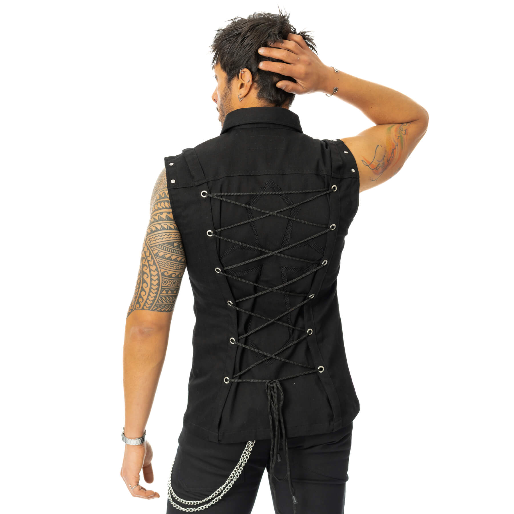 SANCTIFIED SINS VEST – BLACK