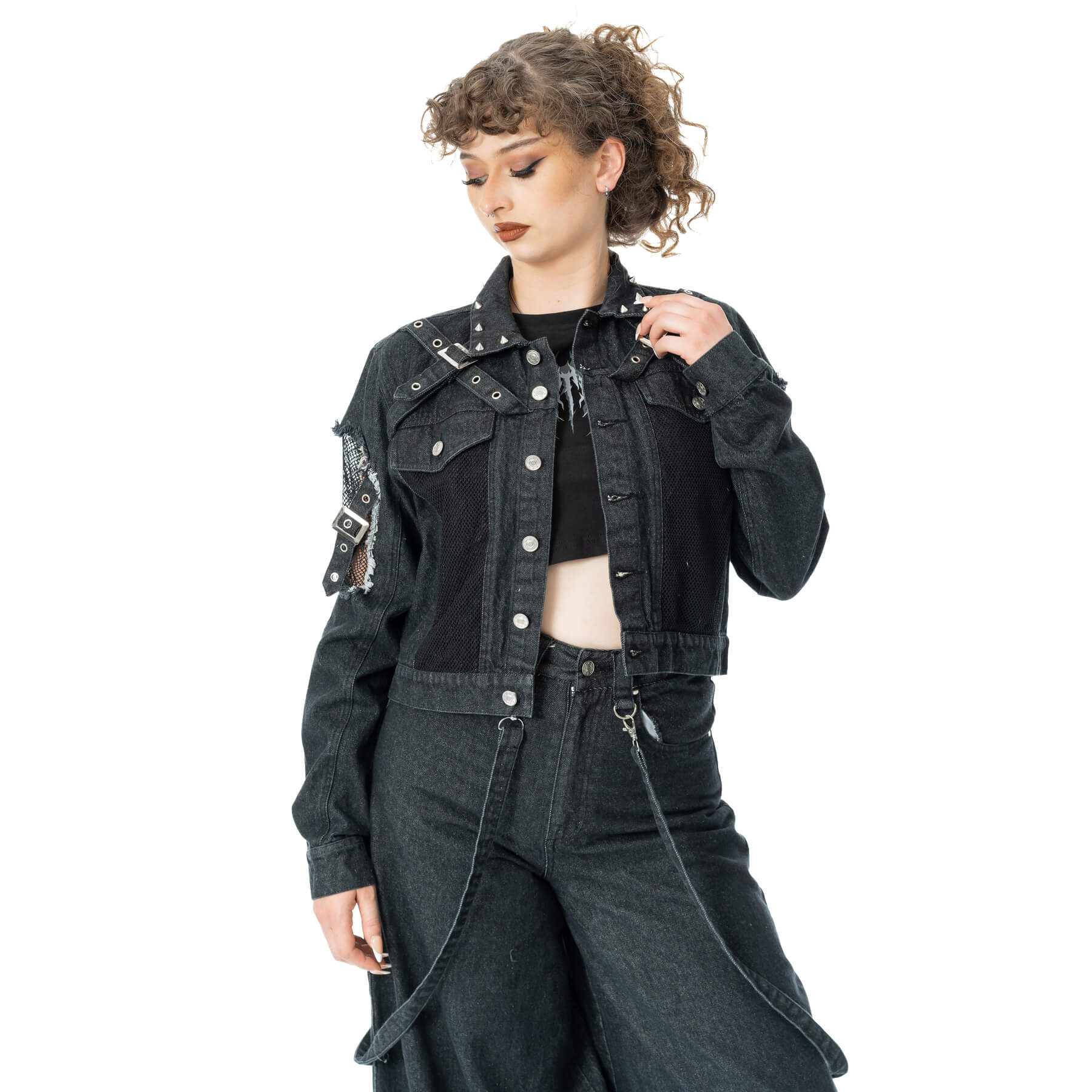 TATIANA JACKET – BLACK STONEWASH