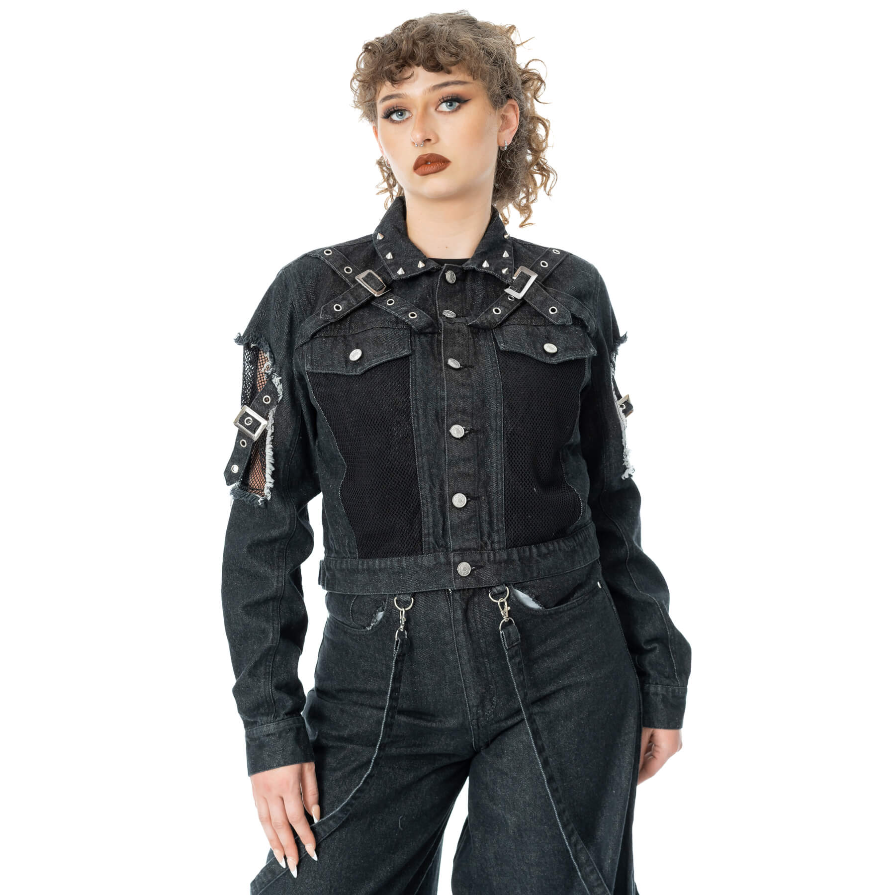 TATIANA JACKET – BLACK STONEWASH