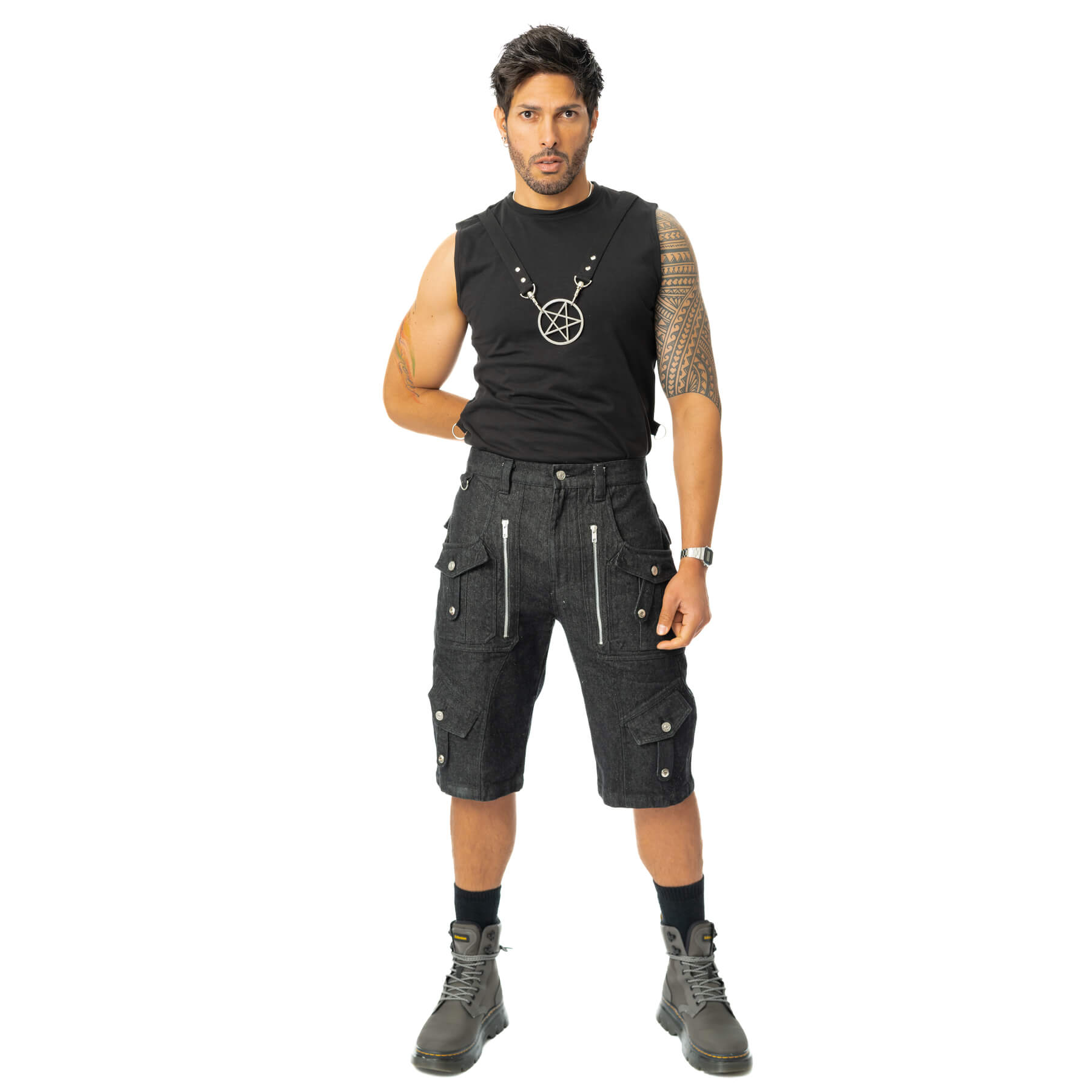 WHISTLER SHORTS – BLACK STONEWASH