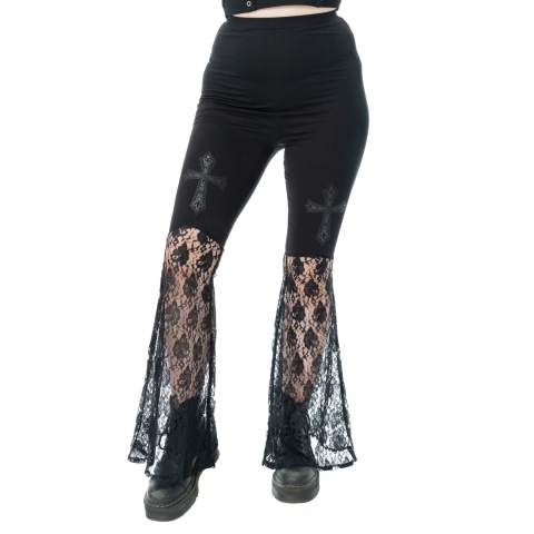 WIDOWS VEIL FLARED PANTS – BLACK WIDOWS VEIL FLARED PANTS – BLACK