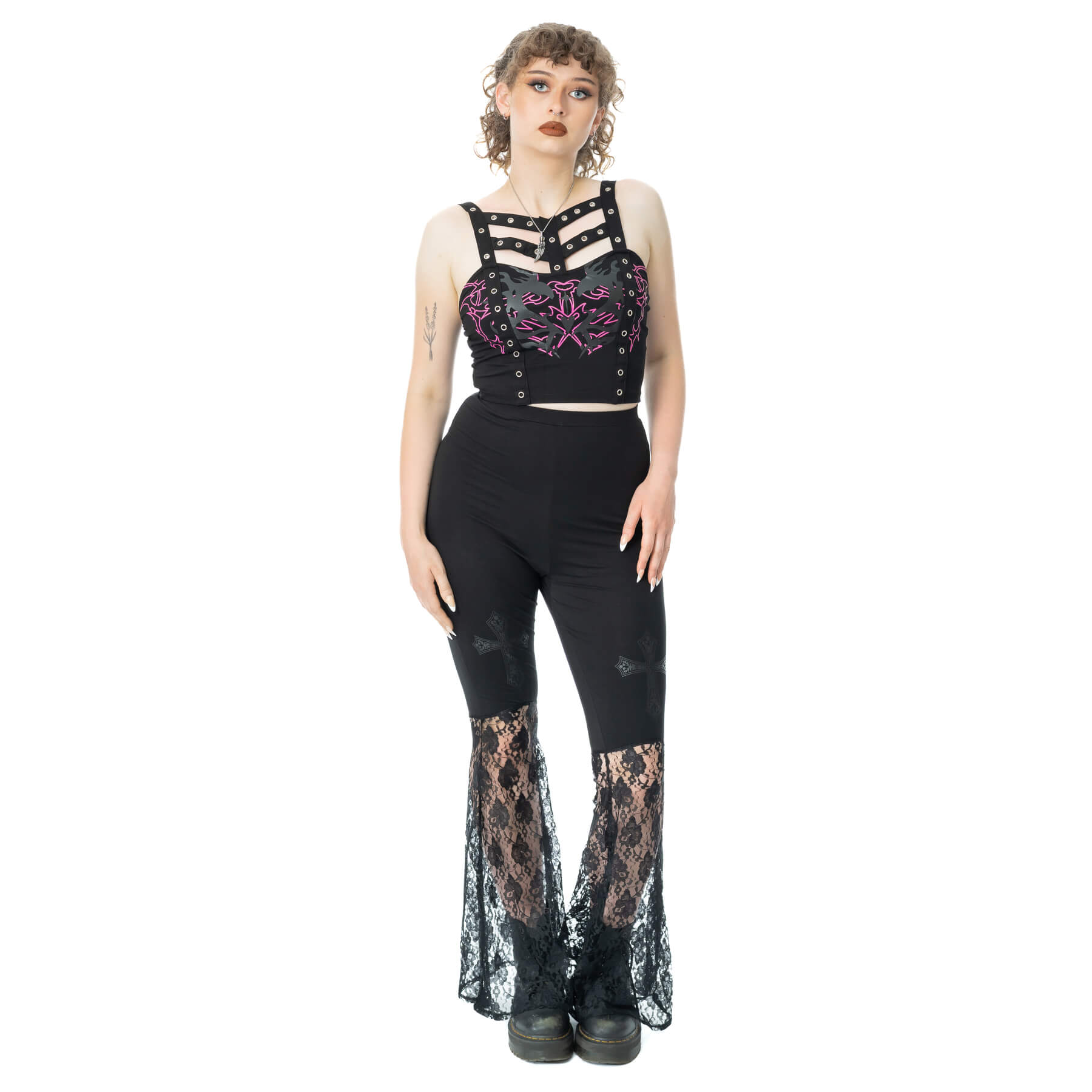 WIDOWS VEIL FLARED PANTS – BLACK