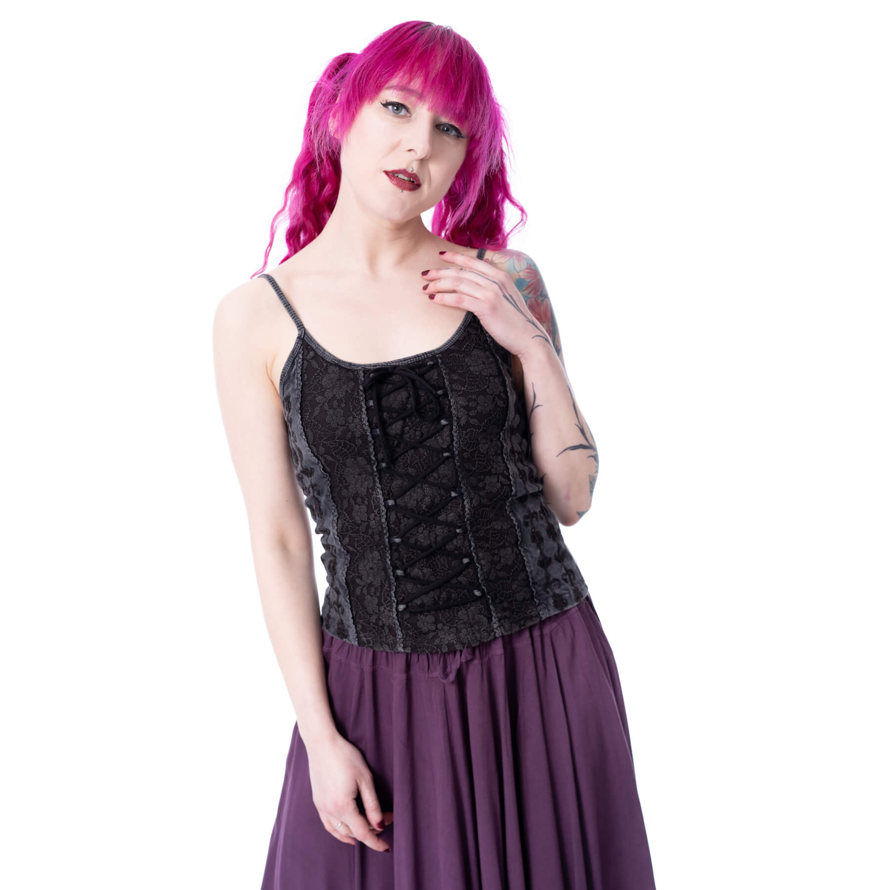 MOSS WHISPER VEST – BLACK STONEWASH