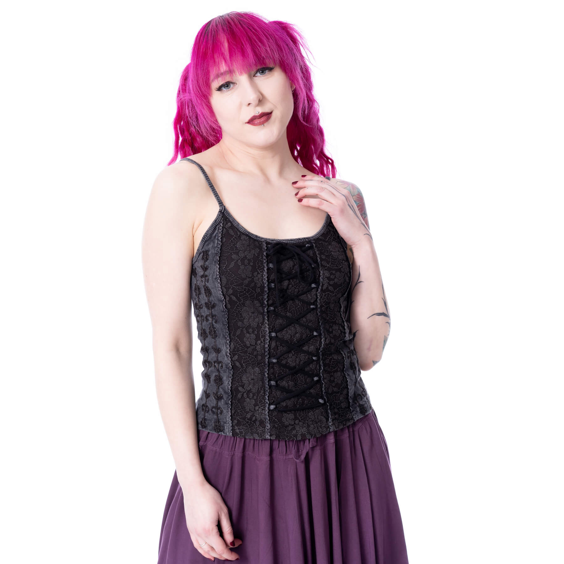 MOSS WHISPER VEST – BLACK STONEWASH