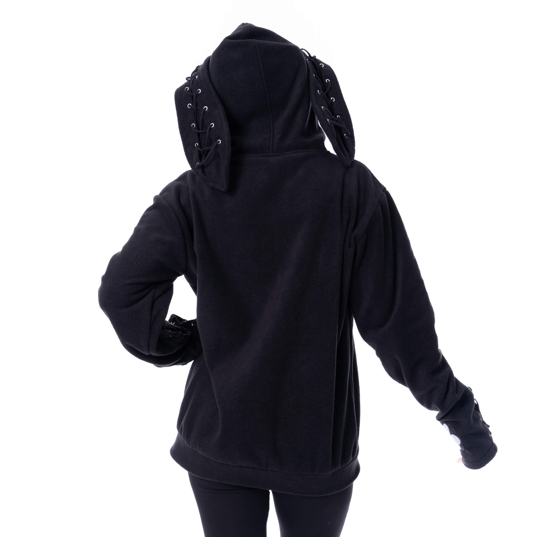 ABYSS BUNNY OVERSIZED HOOD – BLACK