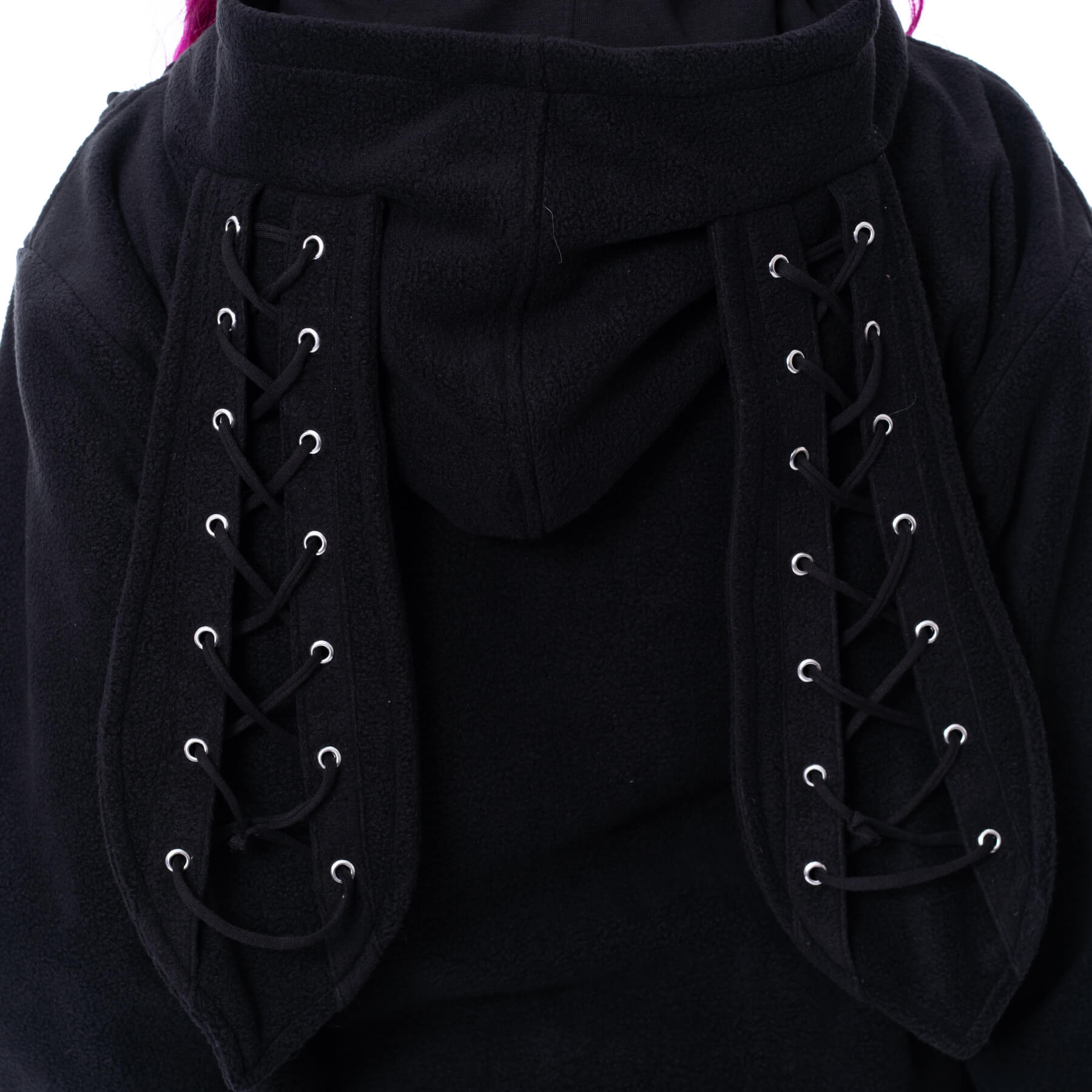 ABYSS BUNNY OVERSIZED HOOD – BLACK