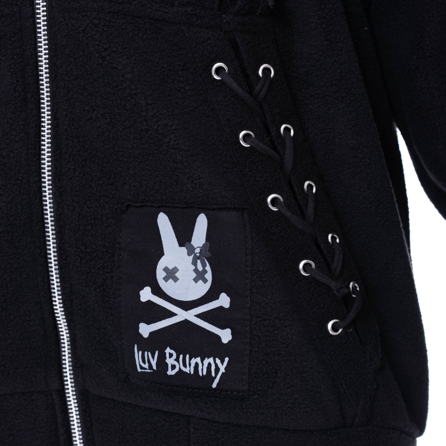 ABYSS BUNNY OVERSIZED HOOD – BLACK