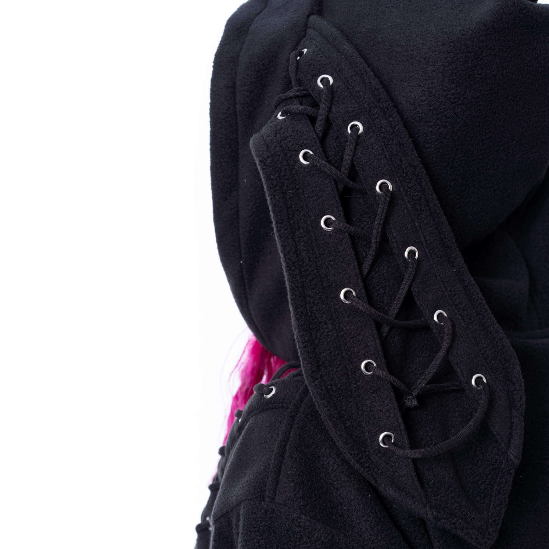 ABYSS BUNNY OVERSIZED HOOD – BLACK