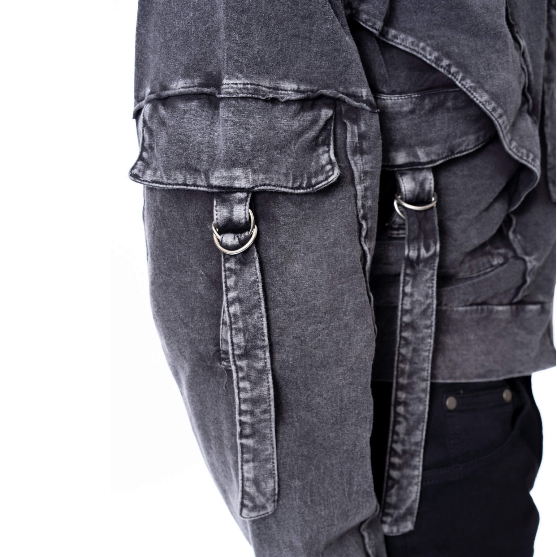 CRUX NOCTIS HOOD – GREY STONEWASH