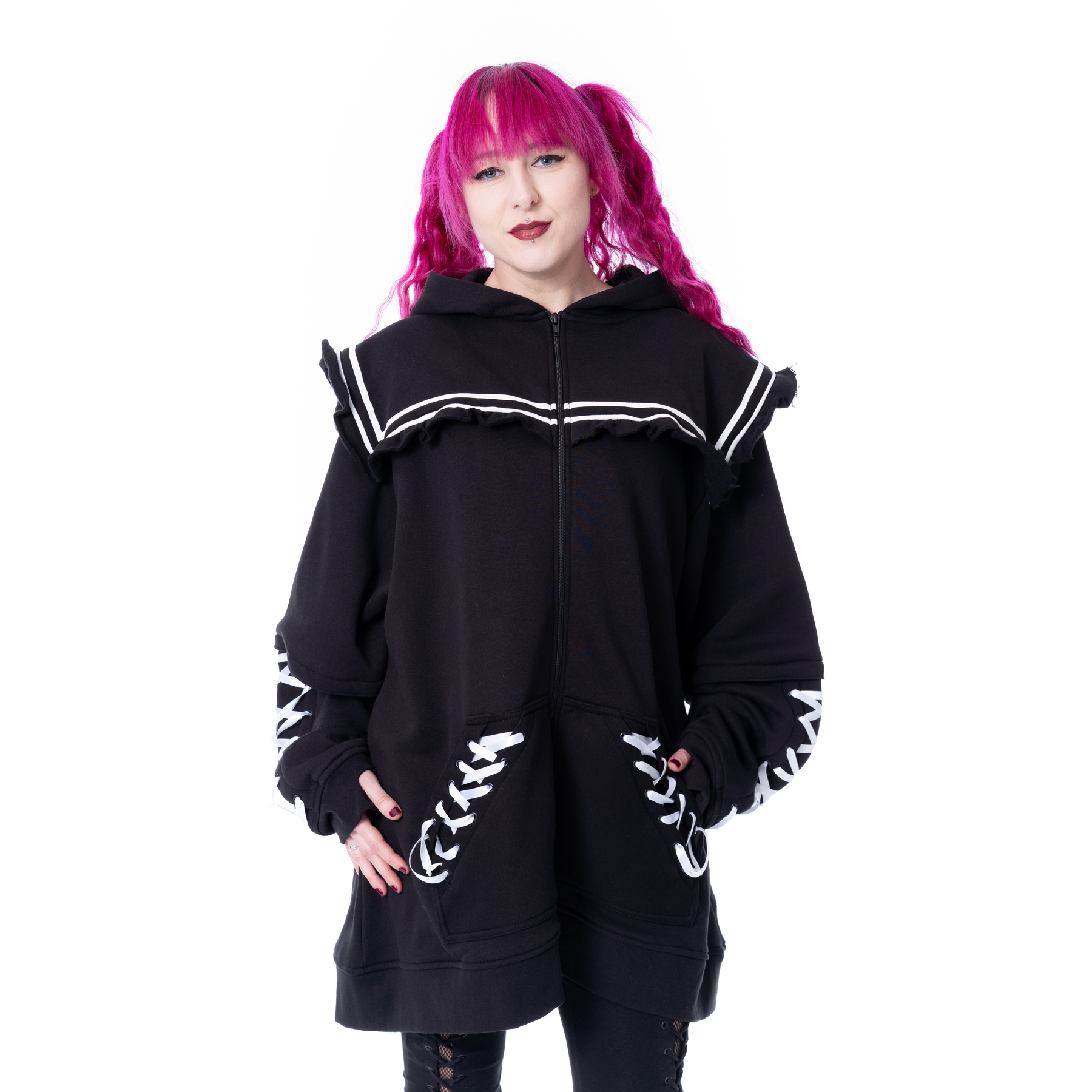 GLOOMIE OVERSIZED HOOD – BLACK