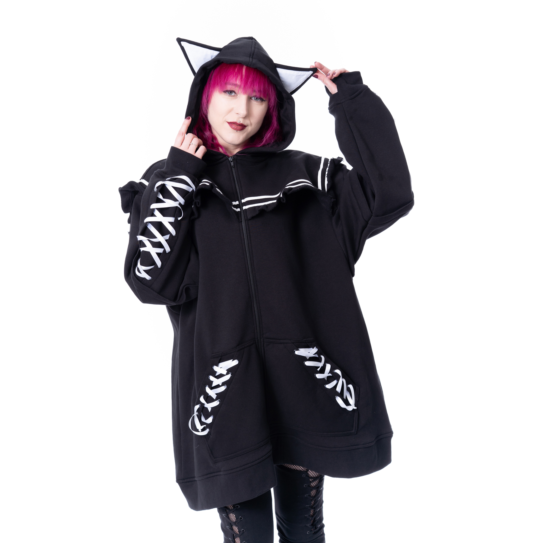 GLOOMIE OVERSIZED HOOD – BLACK